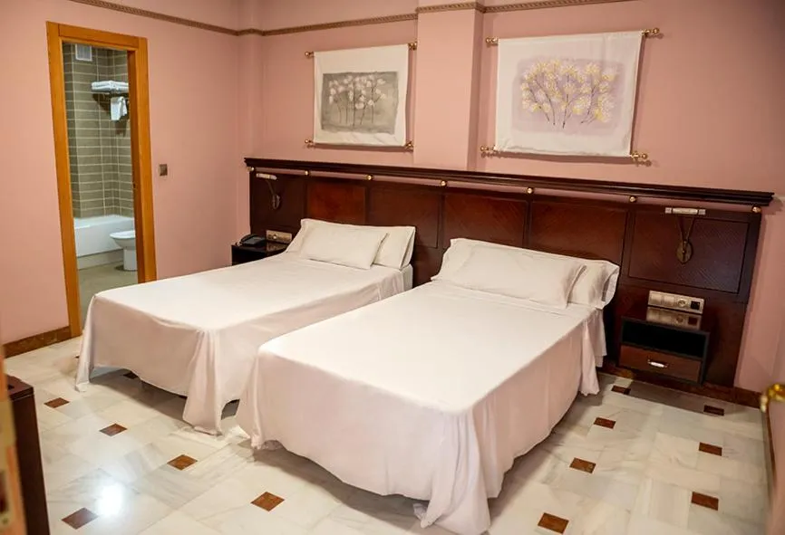 Bed in Hotel Don Miguel Plaza