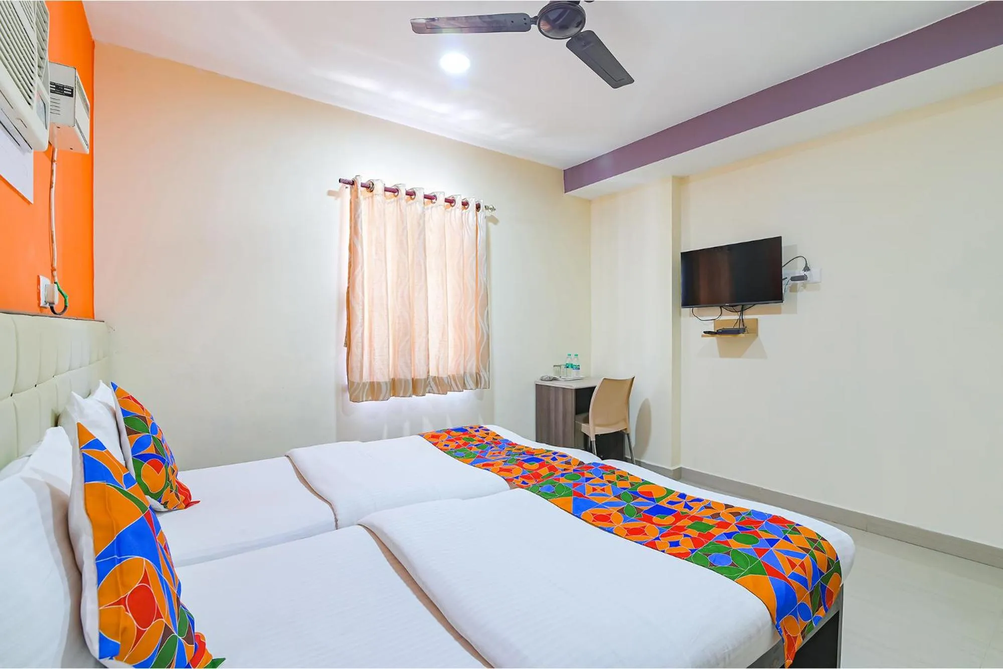 Bed in FabHotel VRJ Residency - 500M from Chennai Trade Center
