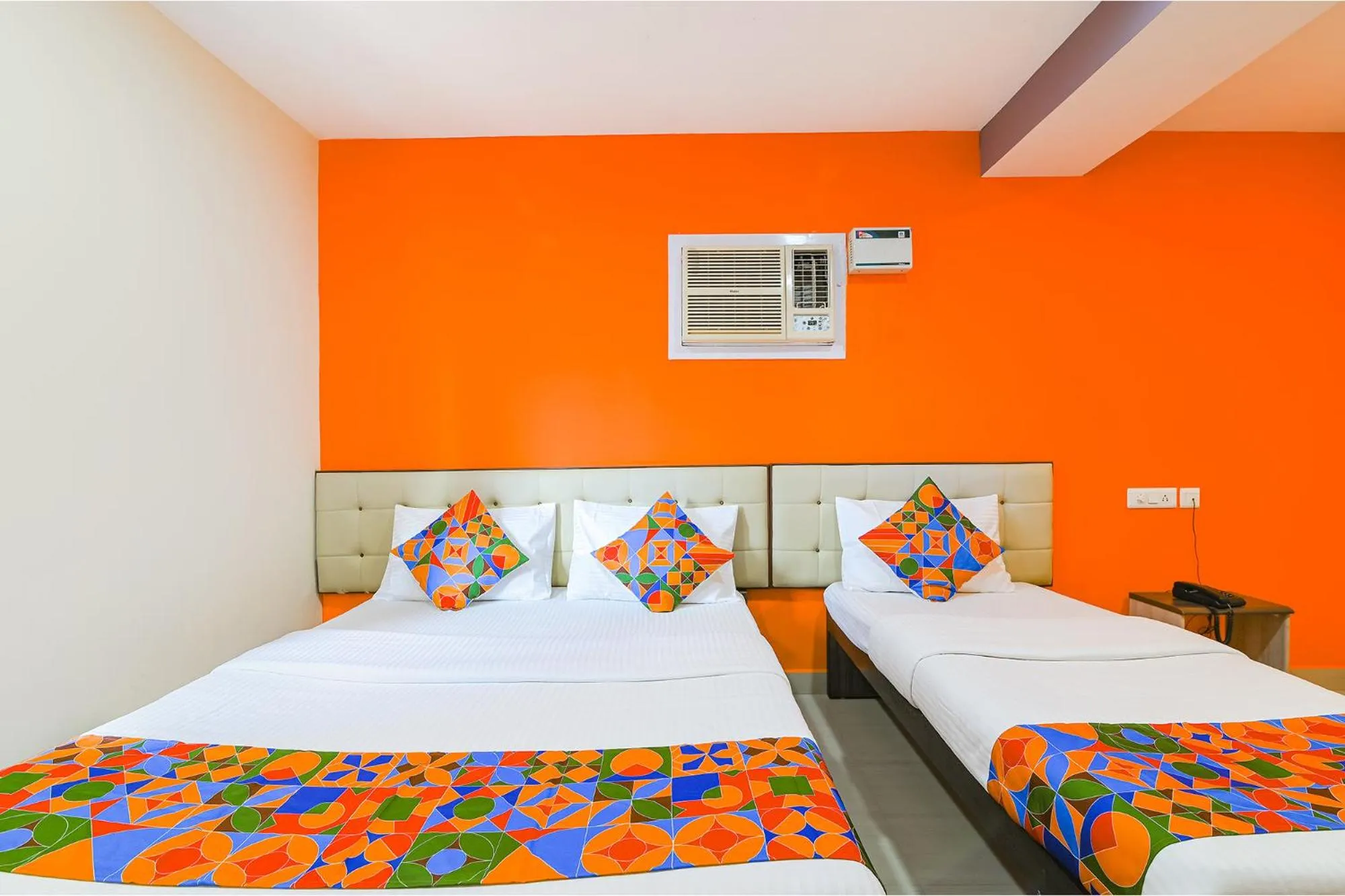 Bed in FabHotel VRJ Residency - 500M from Chennai Trade Center