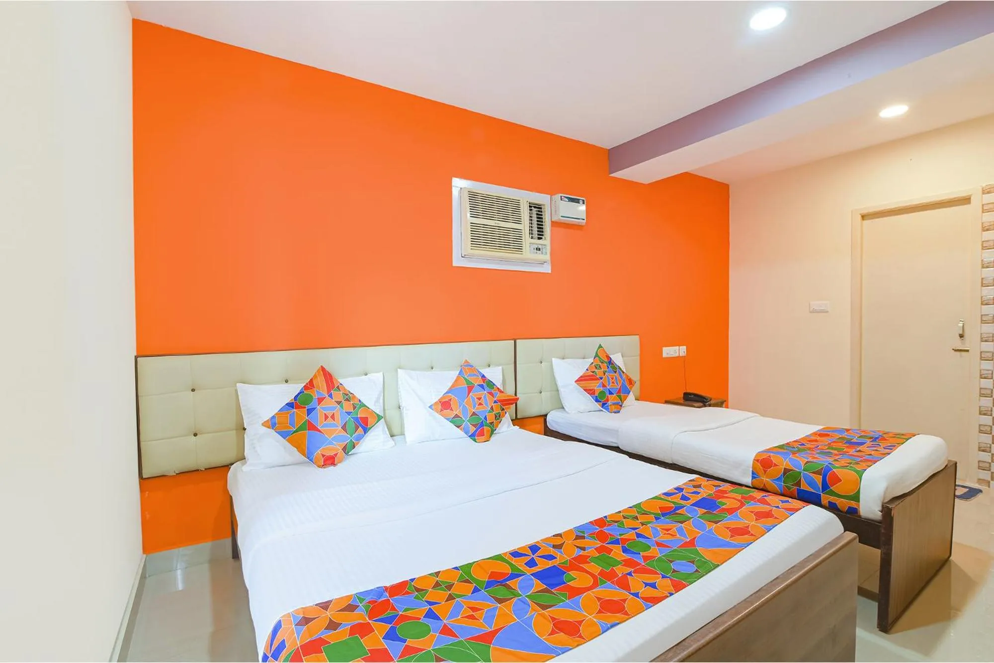 Bed in FabHotel VRJ Residency - 500M from Chennai Trade Center