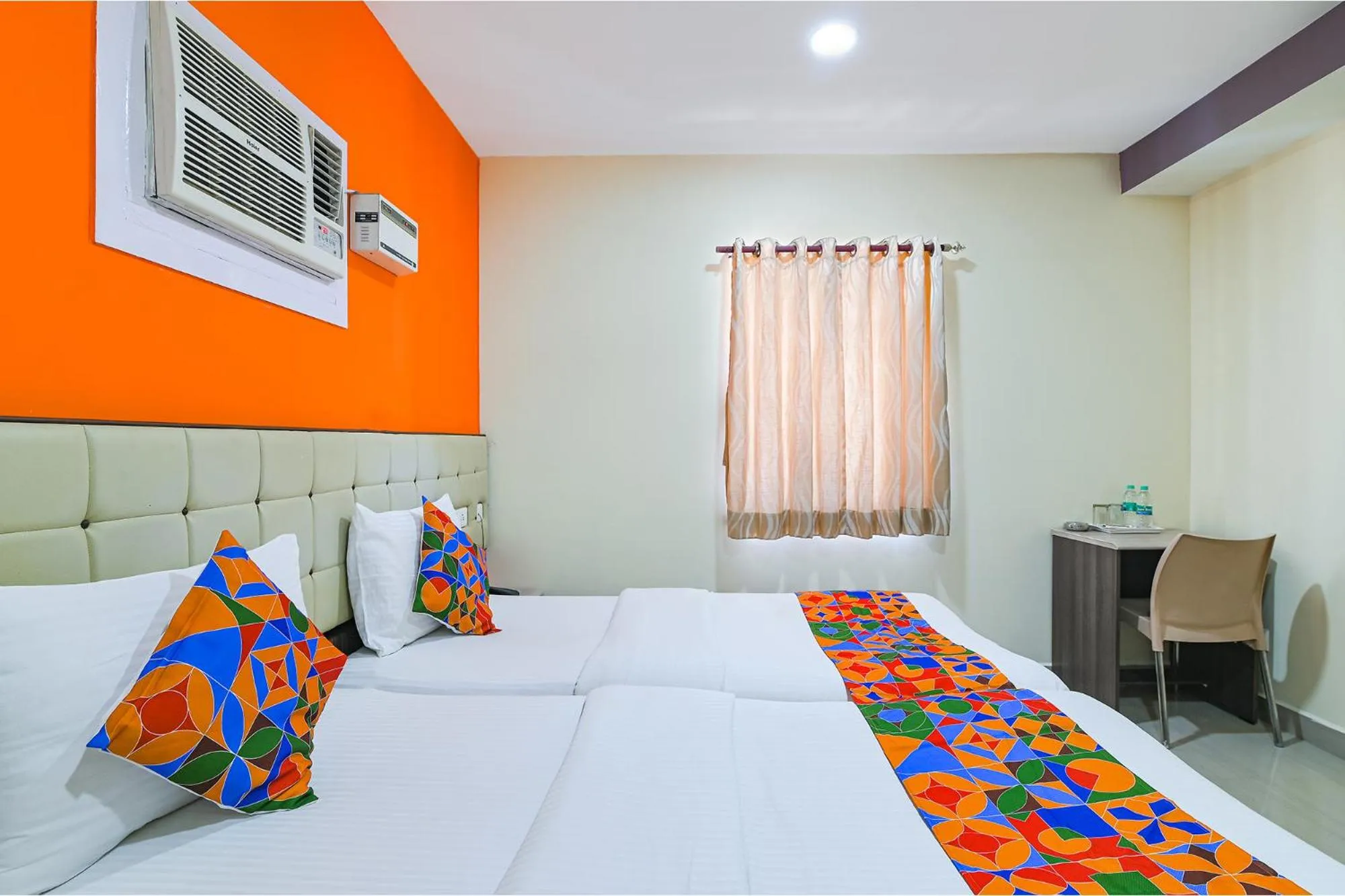 Bed in FabHotel VRJ Residency - 500M from Chennai Trade Center