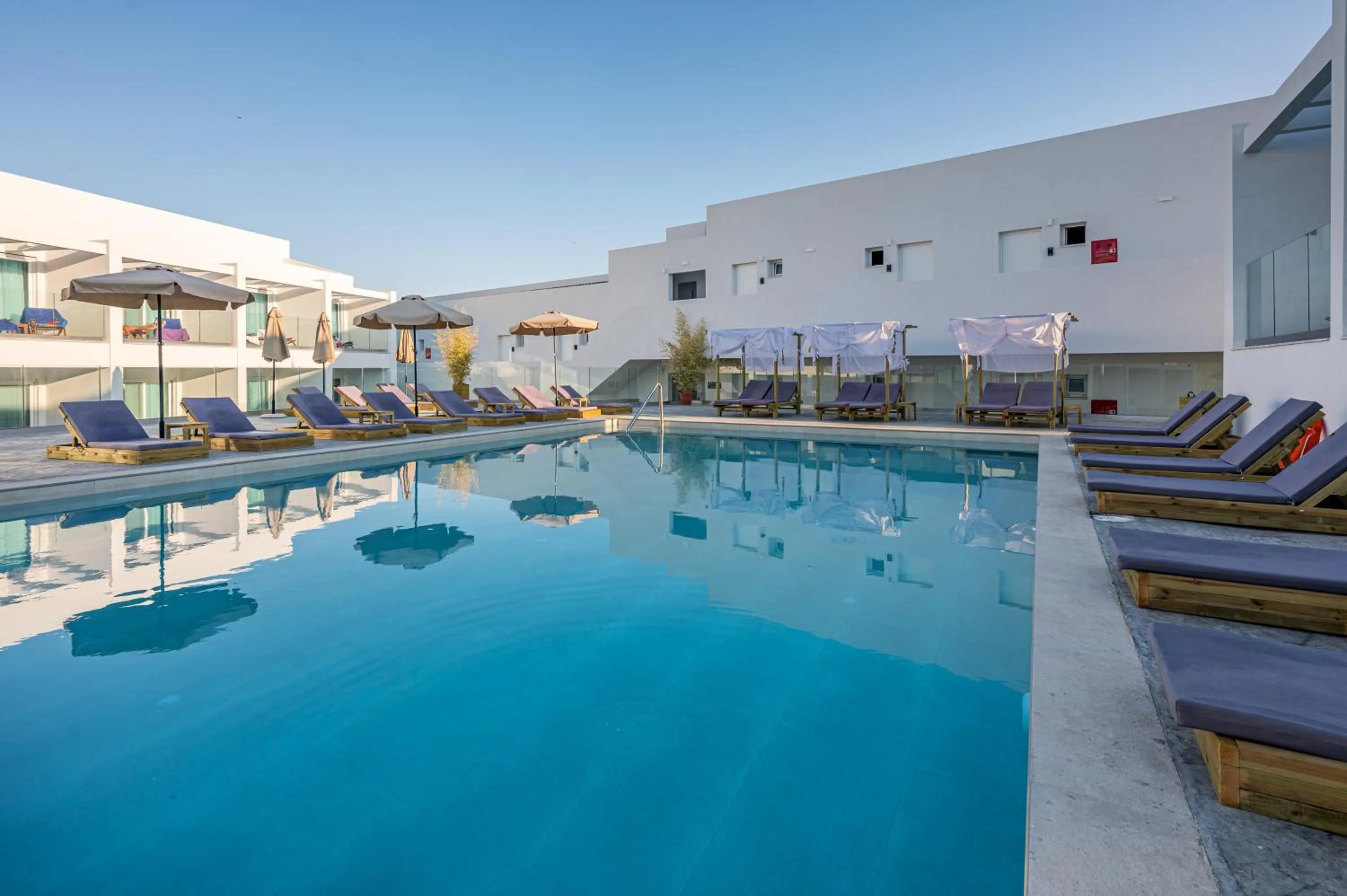 Pool view in Mirage Bleu Hotel