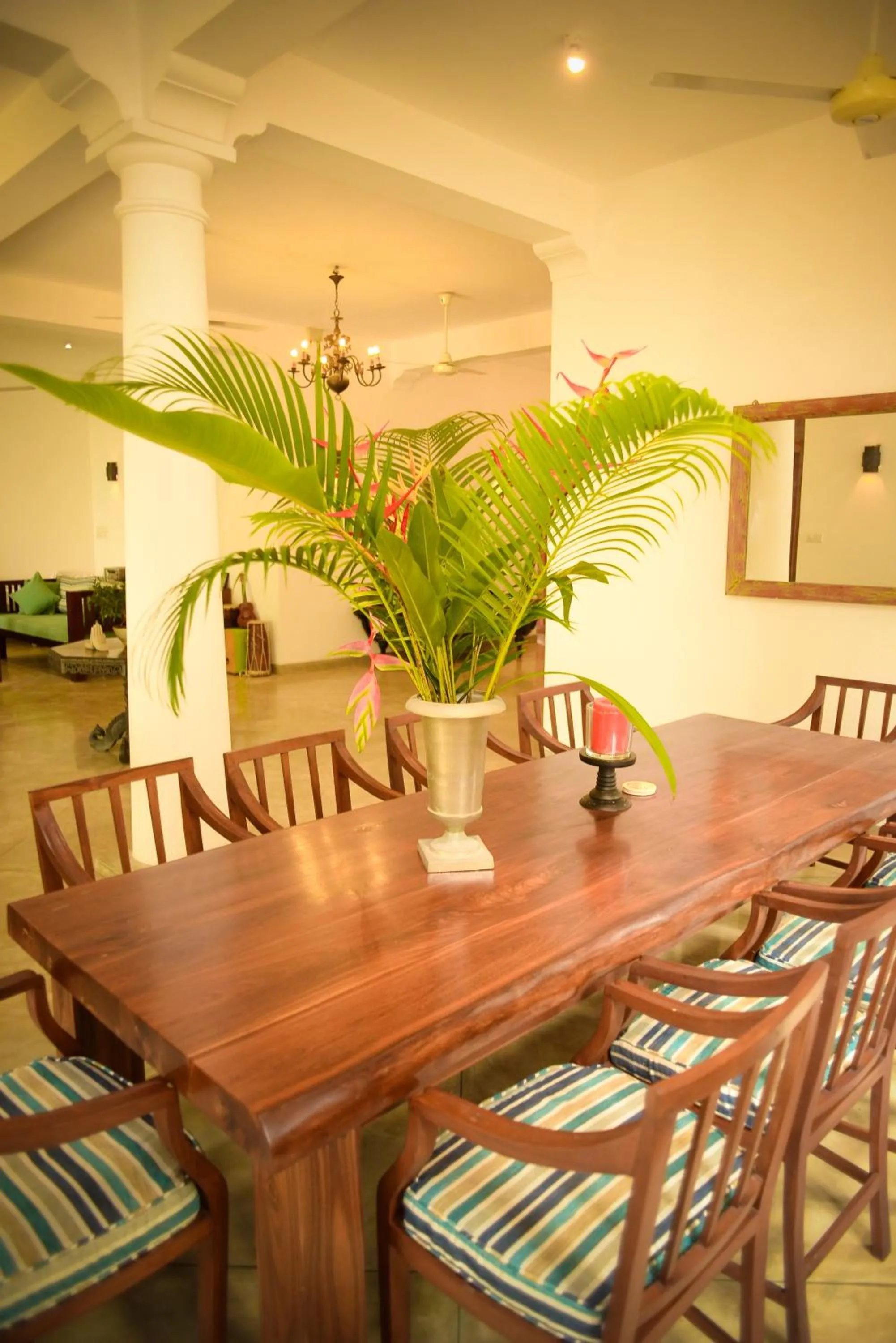 Seating area in Kingfisher Bamboo Garden Villa