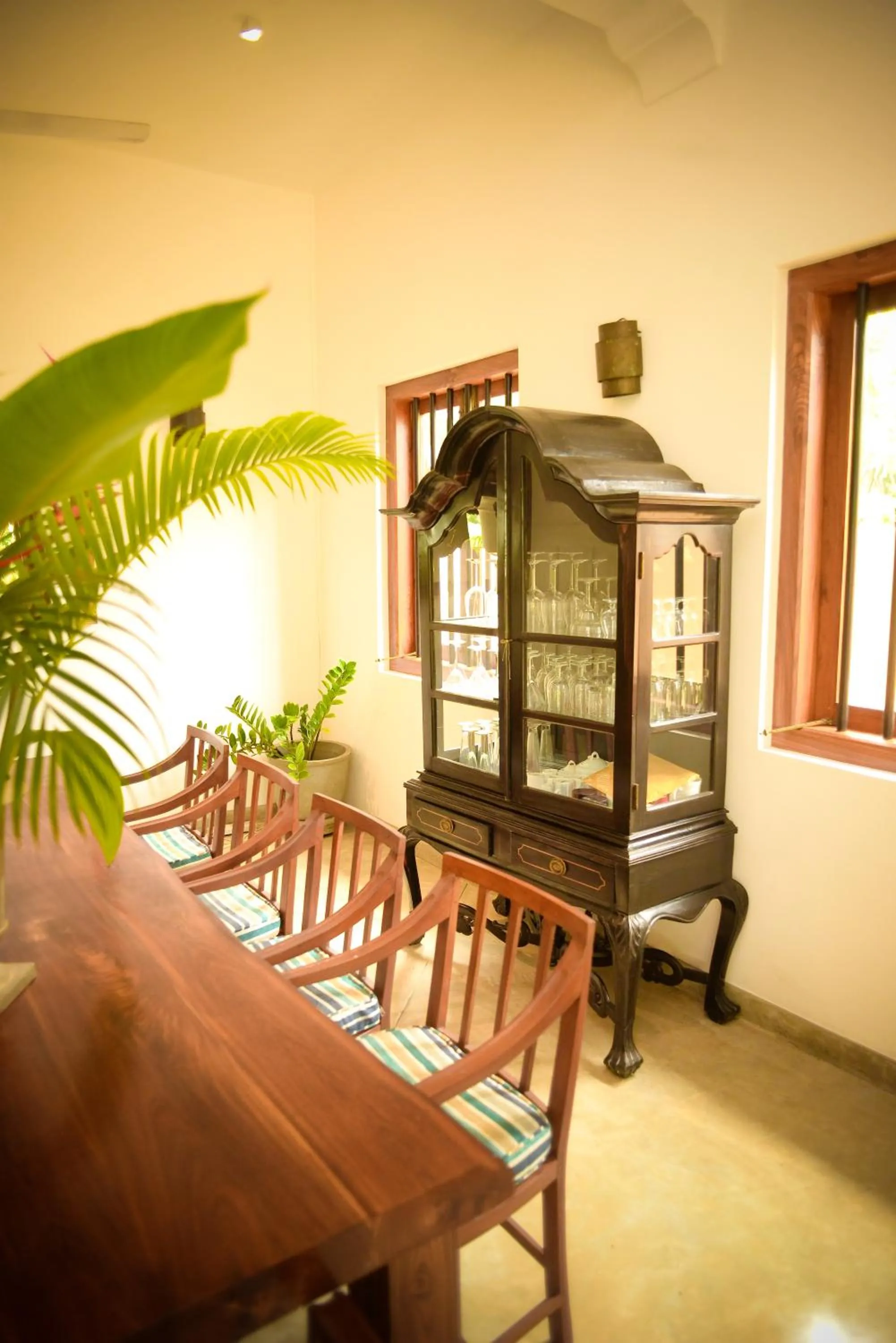 Seating area in Kingfisher Bamboo Garden Villa