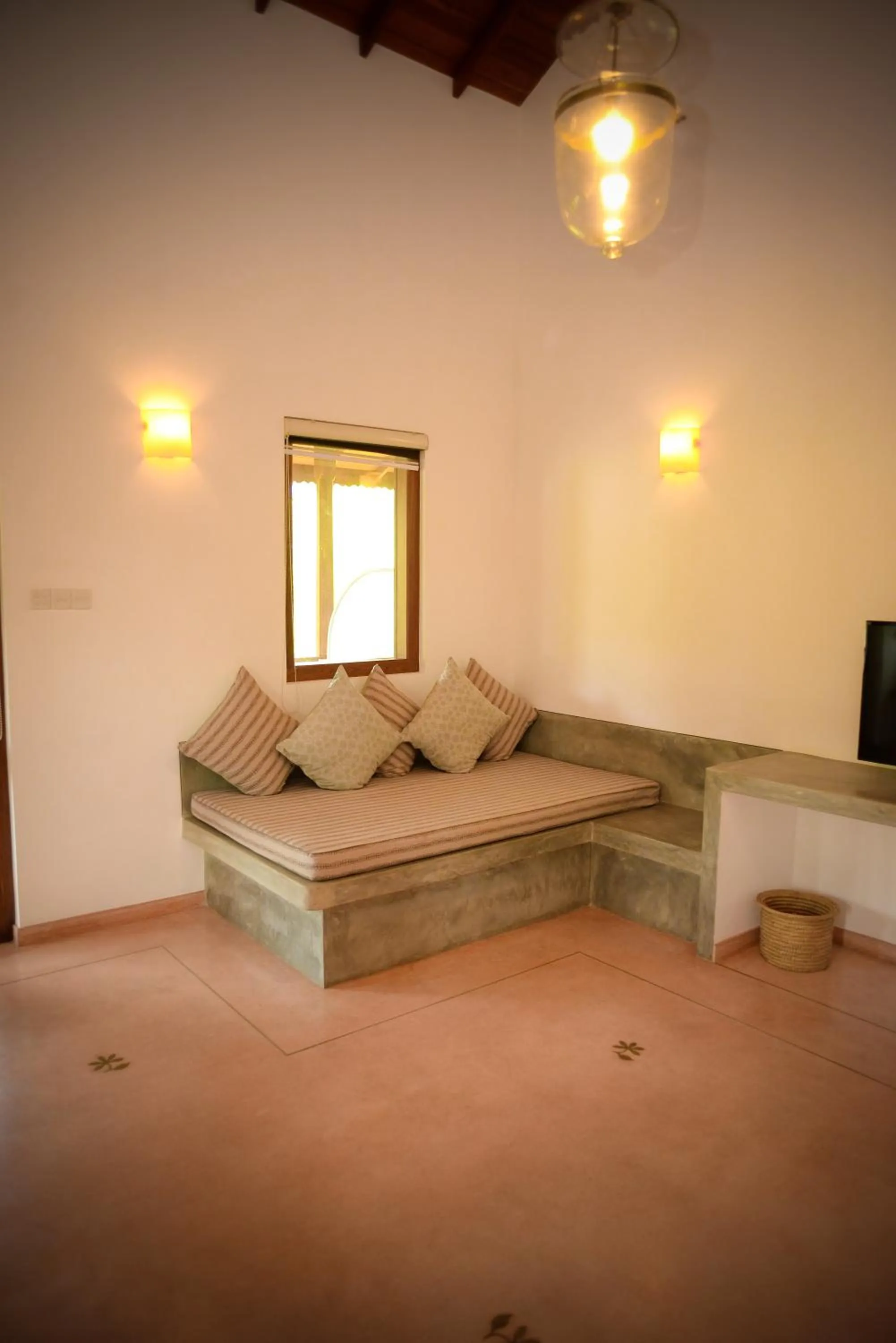 Seating area in Kingfisher Bamboo Garden Villa