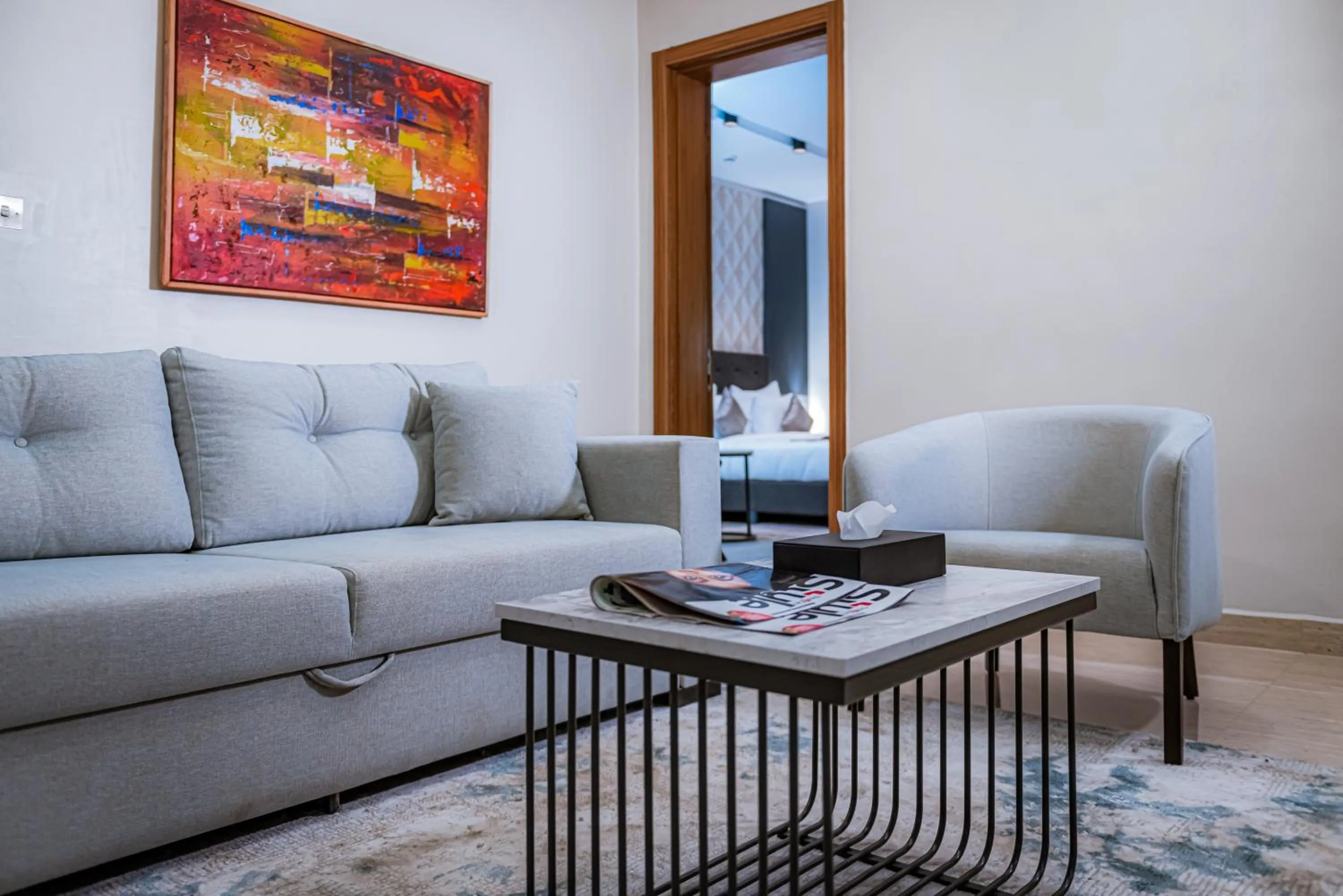 Living room in Wali's Suites