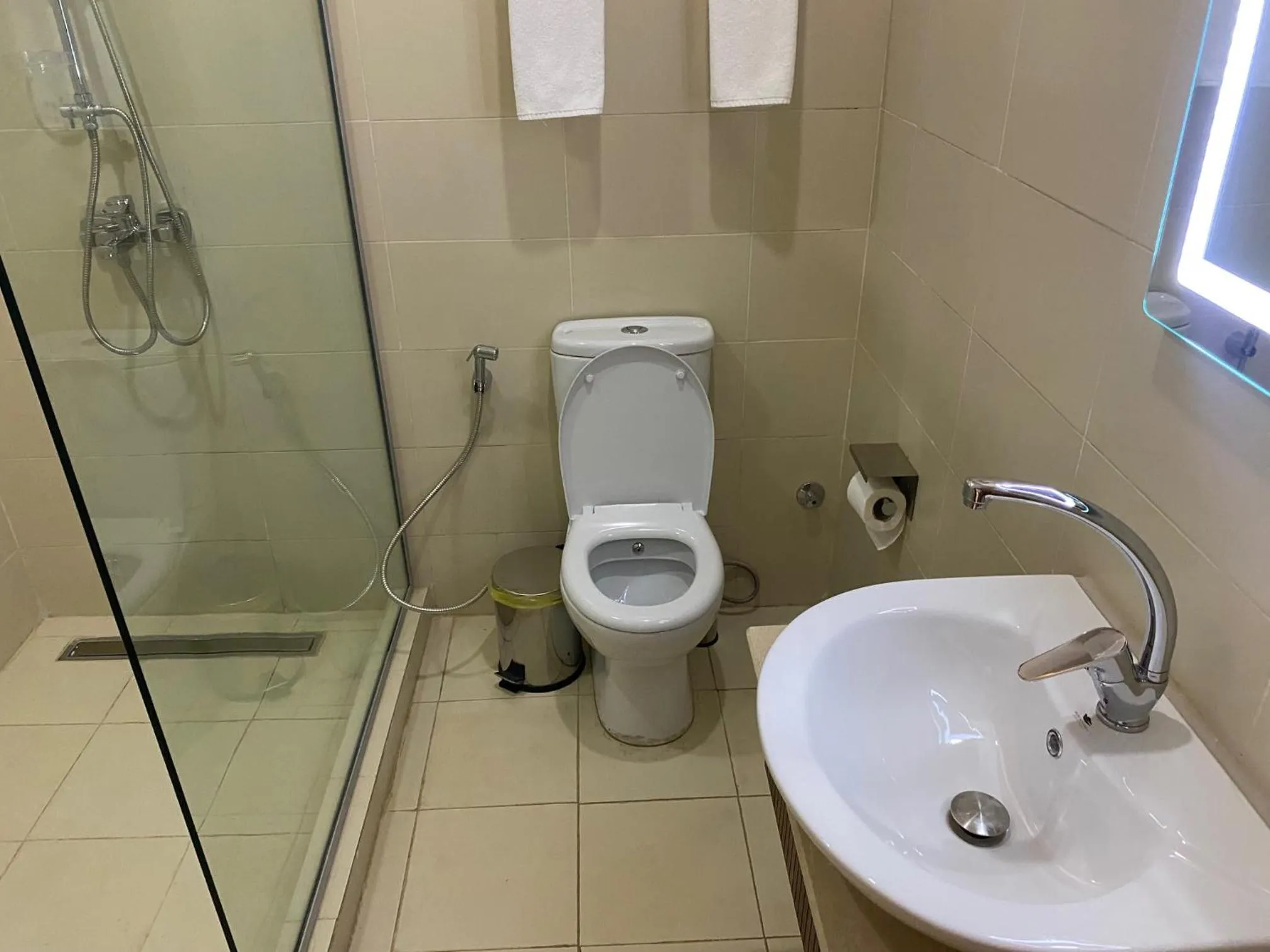 Shower in Wali's Suites