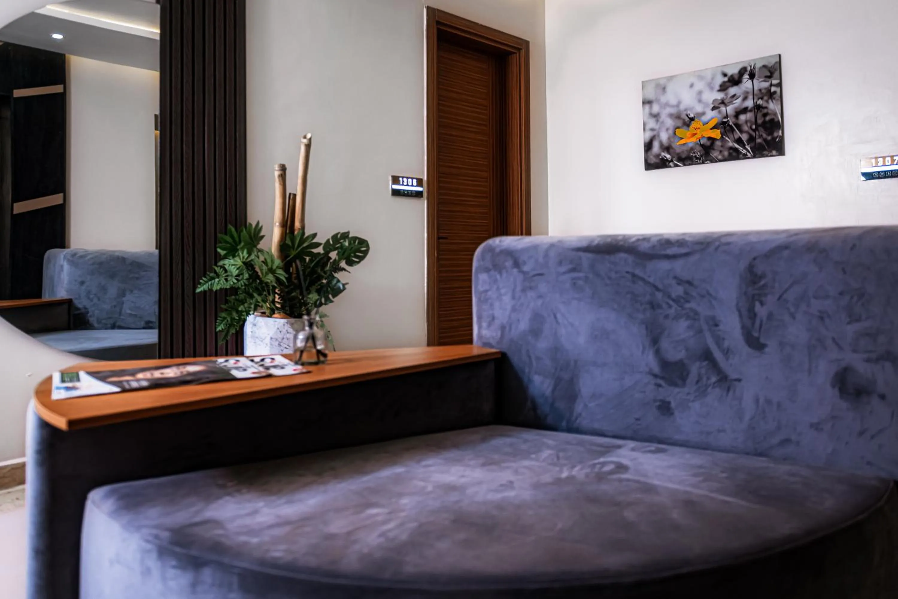 Seating area in Wali's Suites