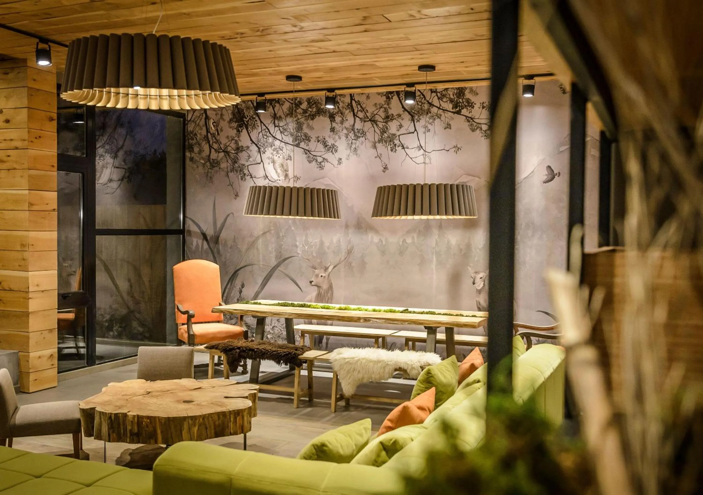 Seating area in Gluck Patagonia Aparts