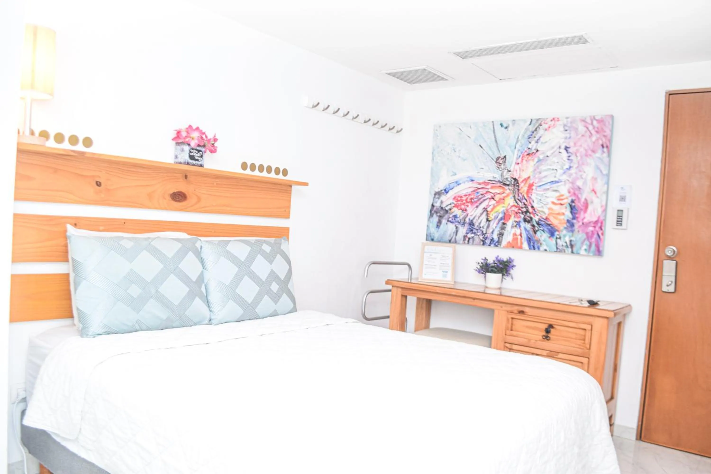 Bed in Estudio 4 sobre playa, alberca, gimnasio, jacuzzi