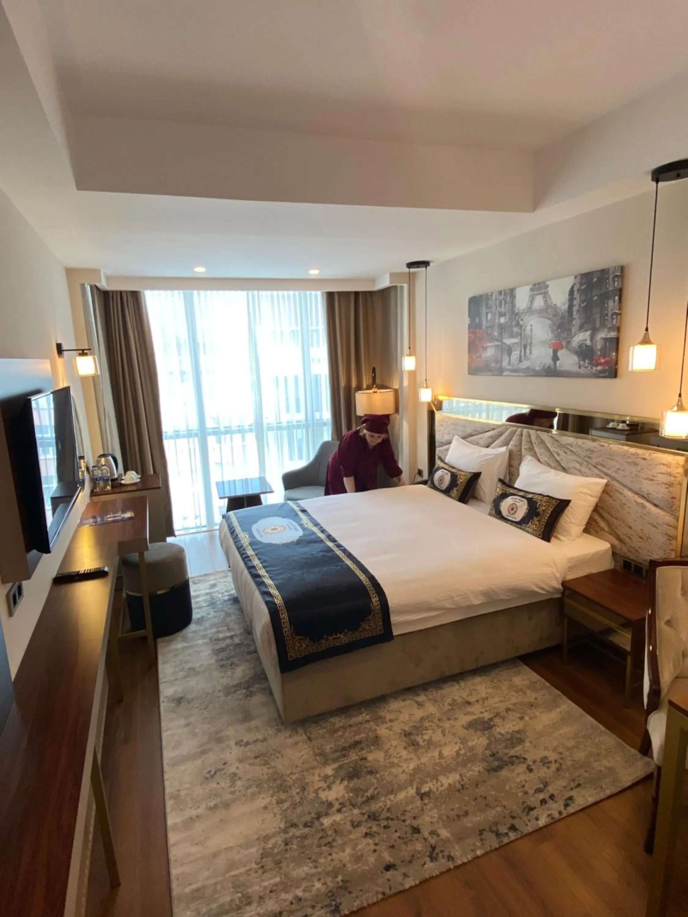 Bed in GRAND HAMİT By Karadayı Airport Hotel