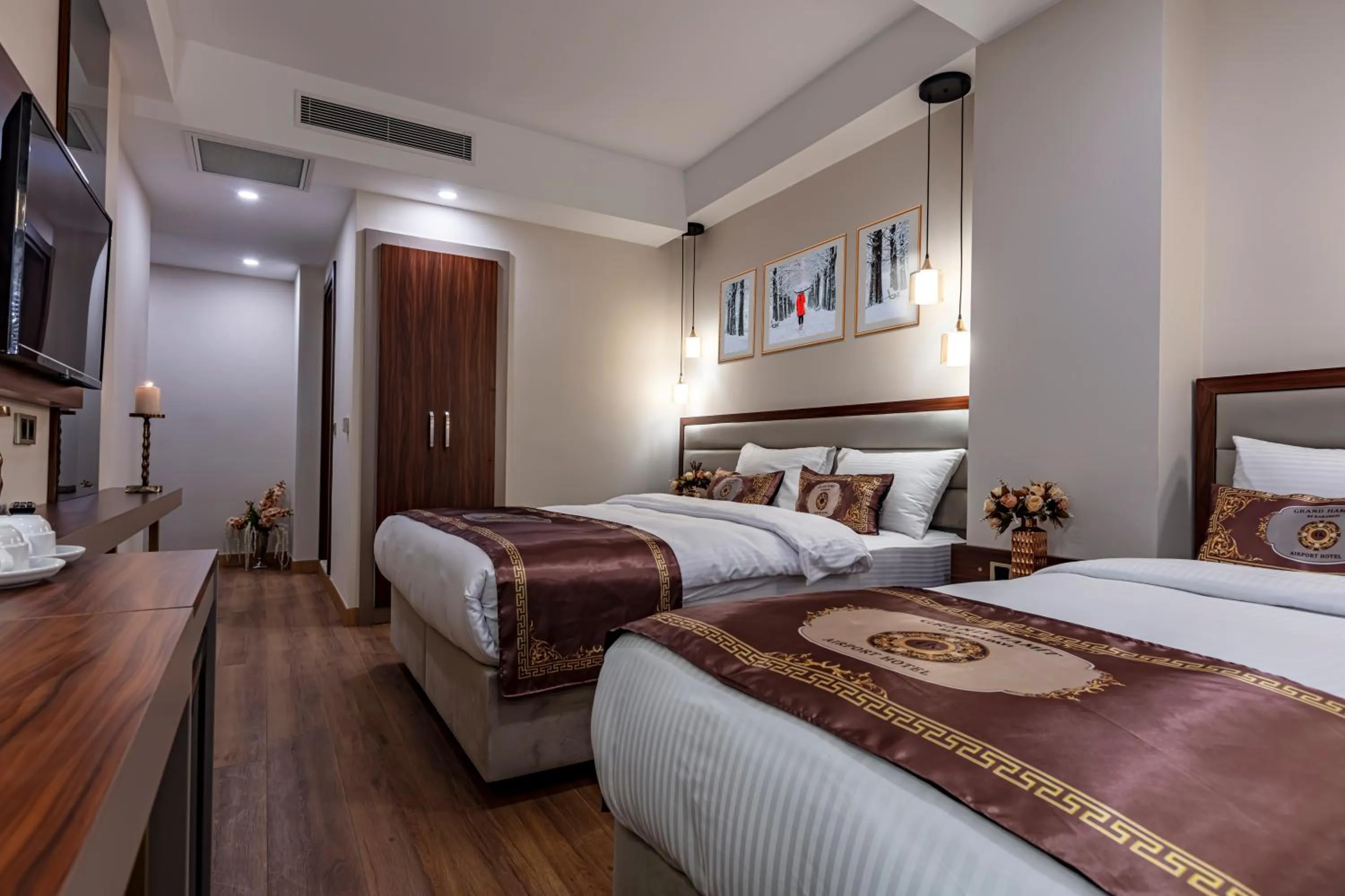 Bed in GRAND HAMİT By Karadayı Airport Hotel