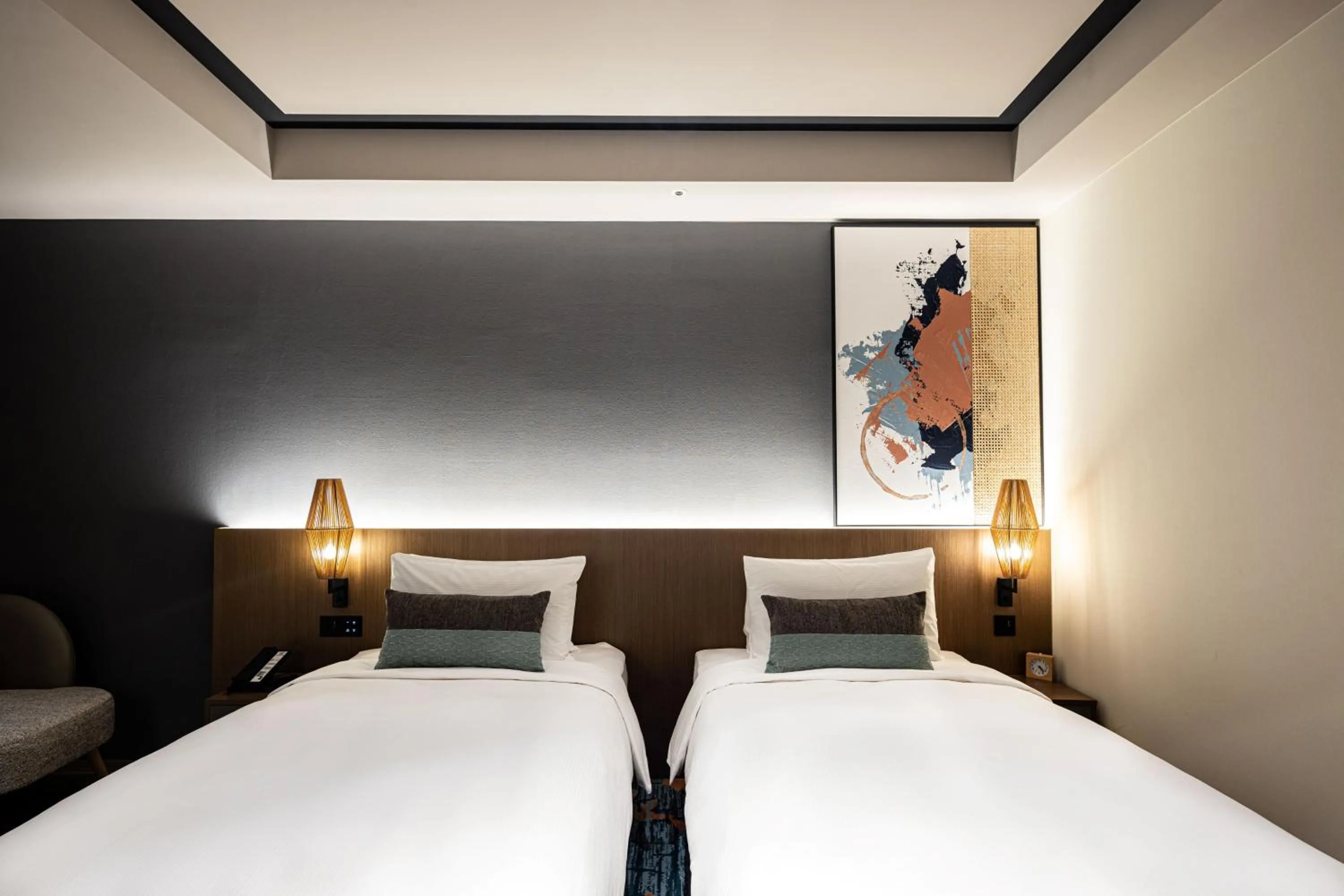 Bed in Solaria Nishitetsu Hotel Taipei Ximen