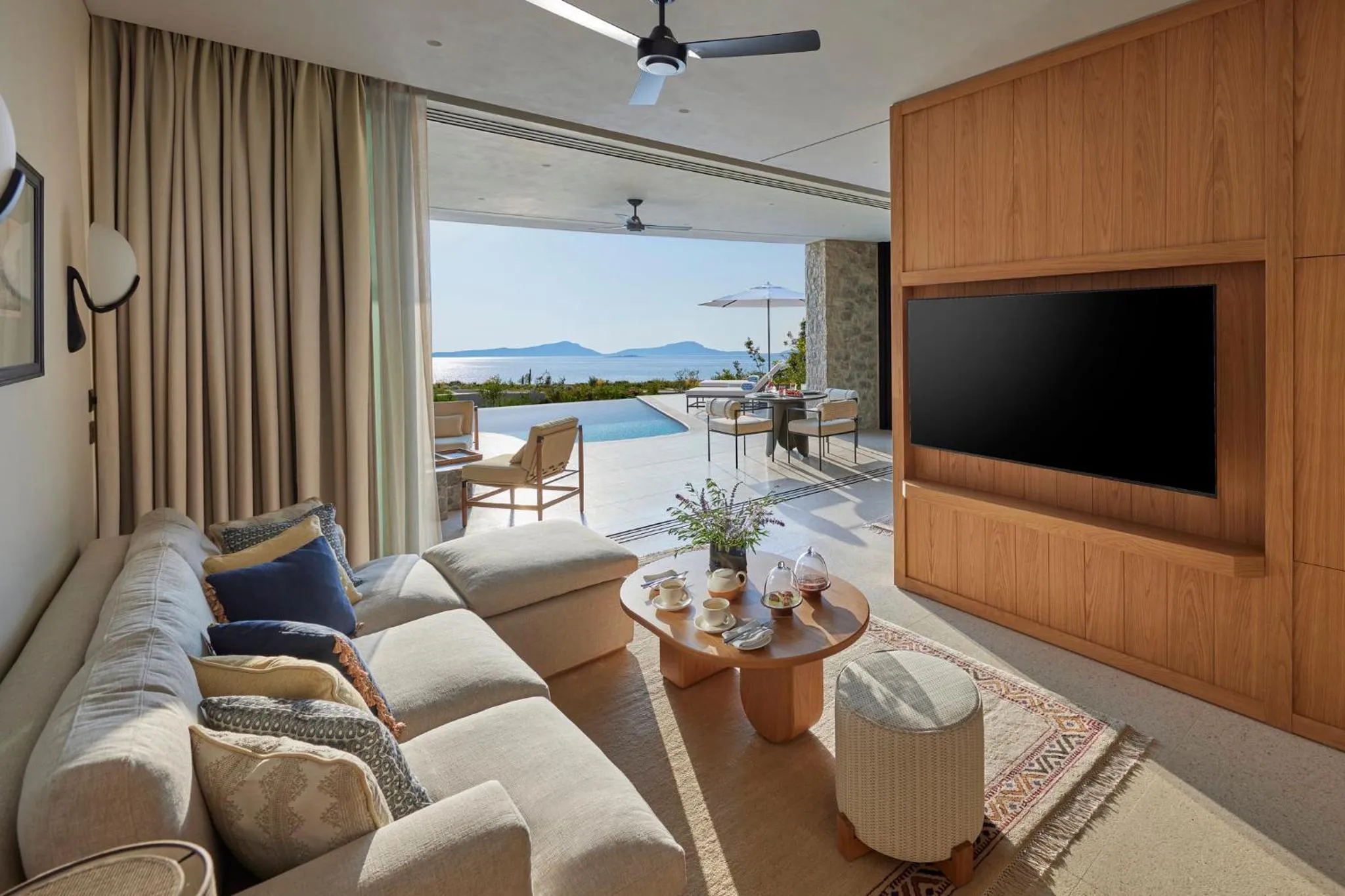 Living room in Mandarin Oriental, Costa Navarino