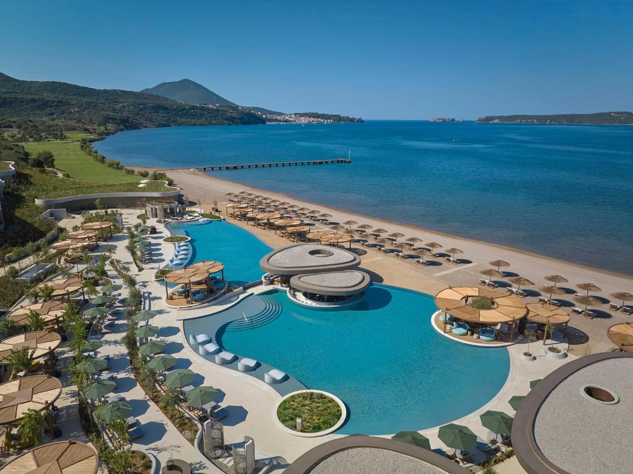 Swimming pool in Mandarin Oriental, Costa Navarino