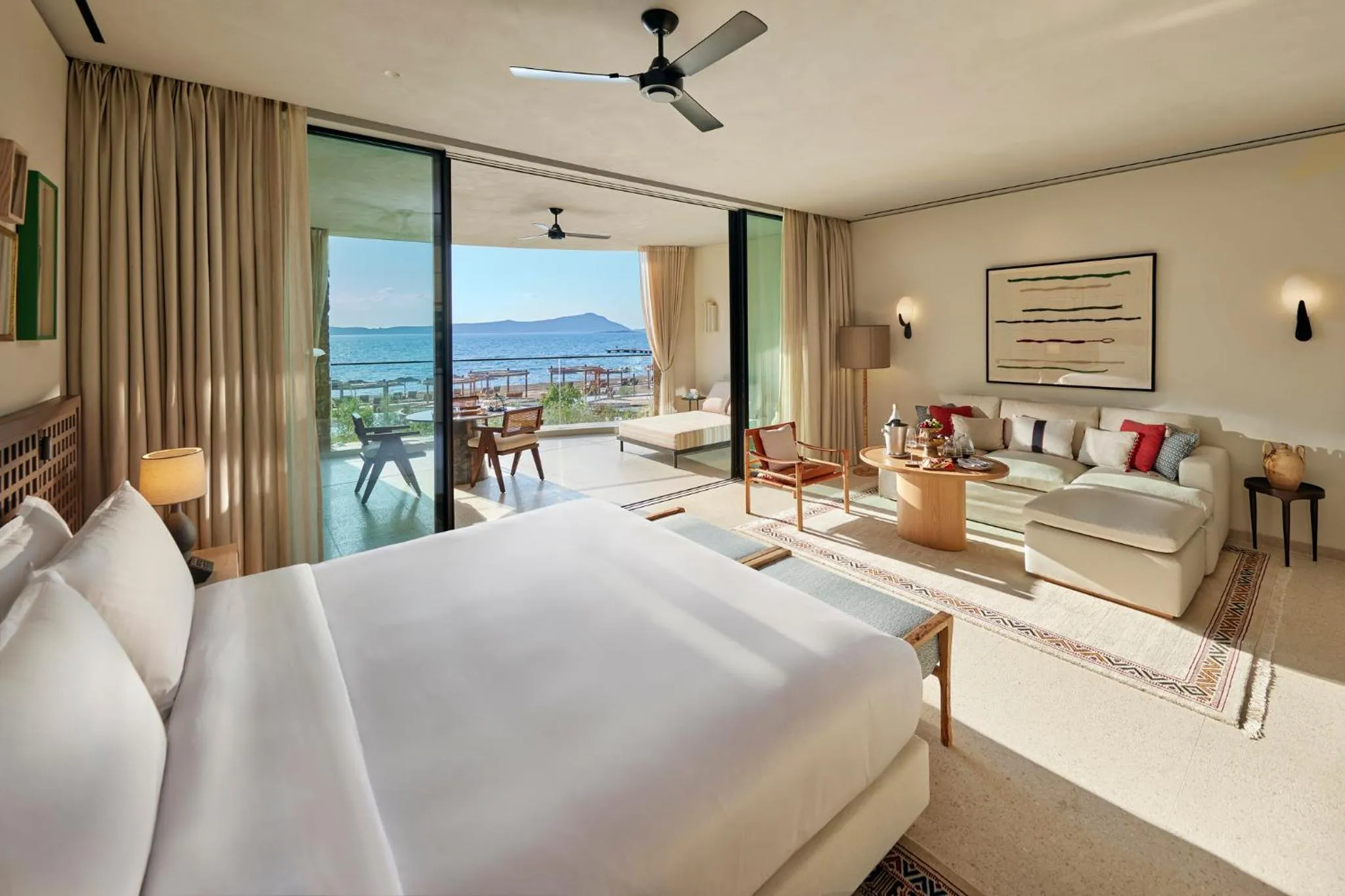 Photo of the whole room, Bed in Mandarin Oriental, Costa Navarino