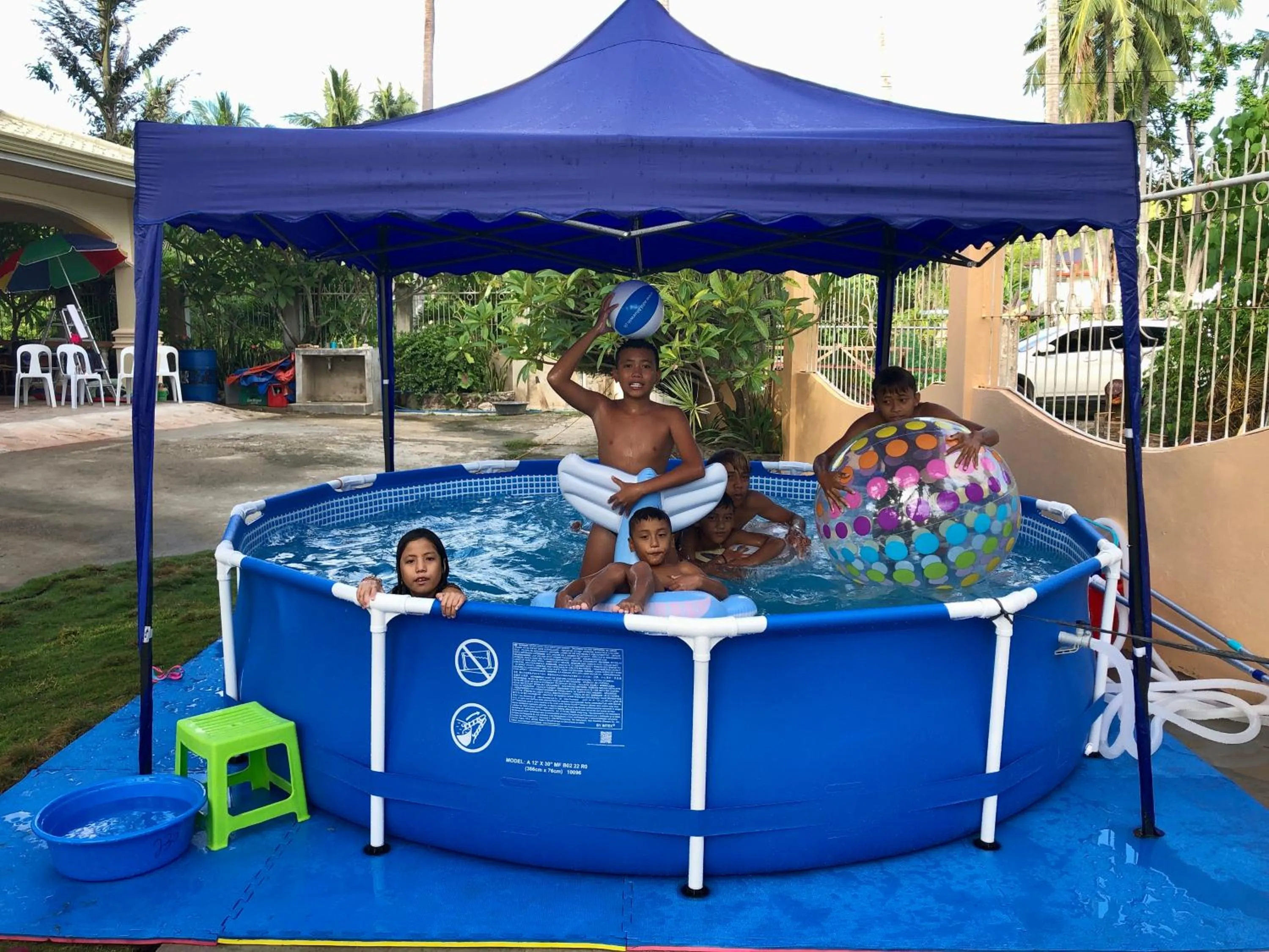 Pool view in Lambug Beach Homestay