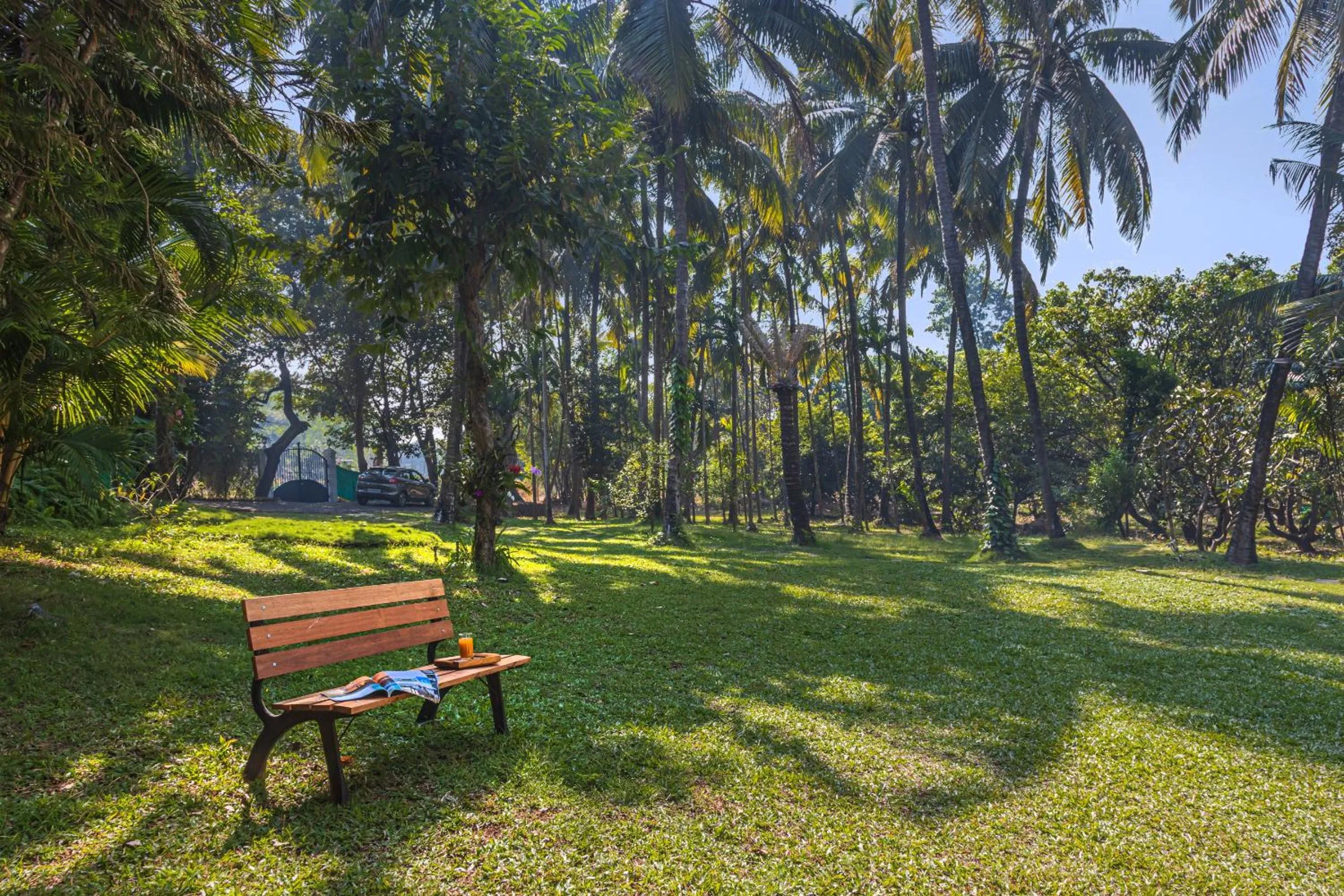 Garden in SaffronStays Oriana, Alibaug