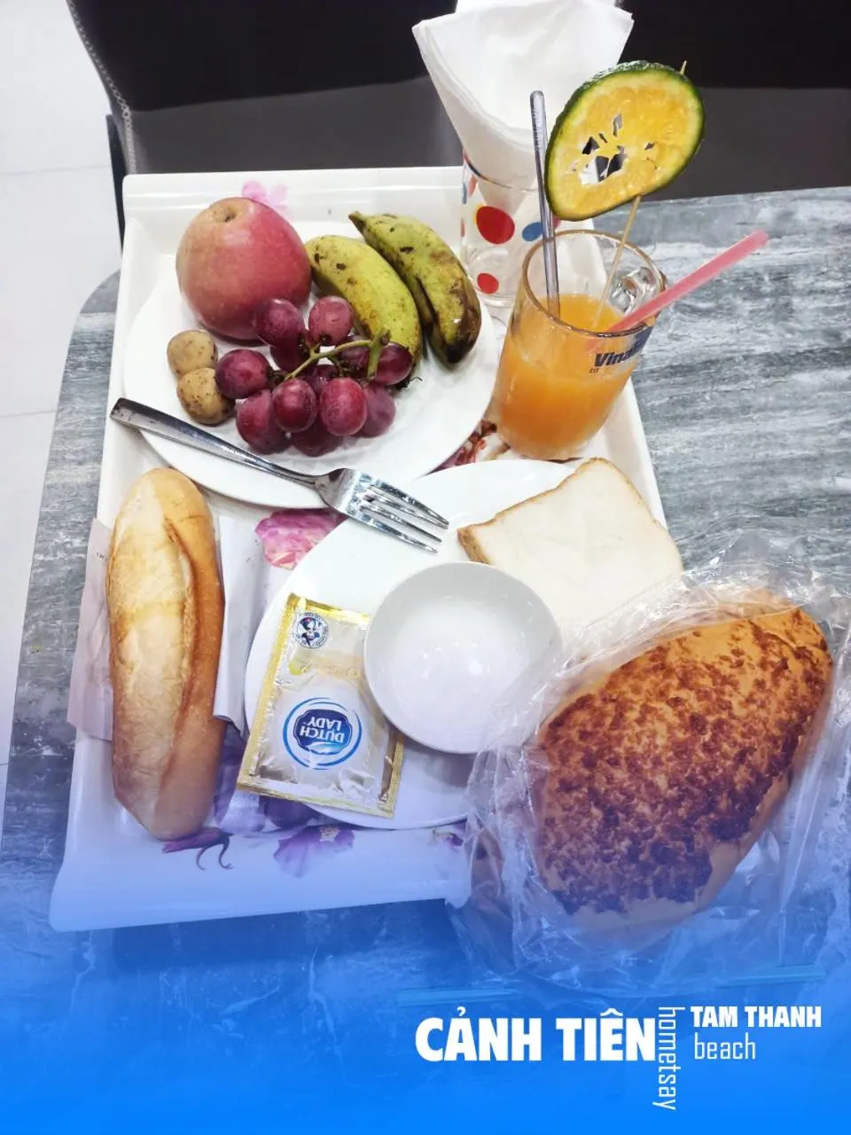 Breakfast in Canh Tien Homestay Tam Thanh Beach