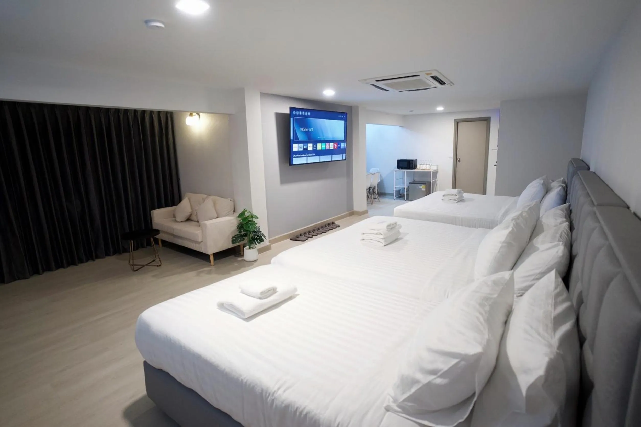 Bed in The Space Hotel Lampang