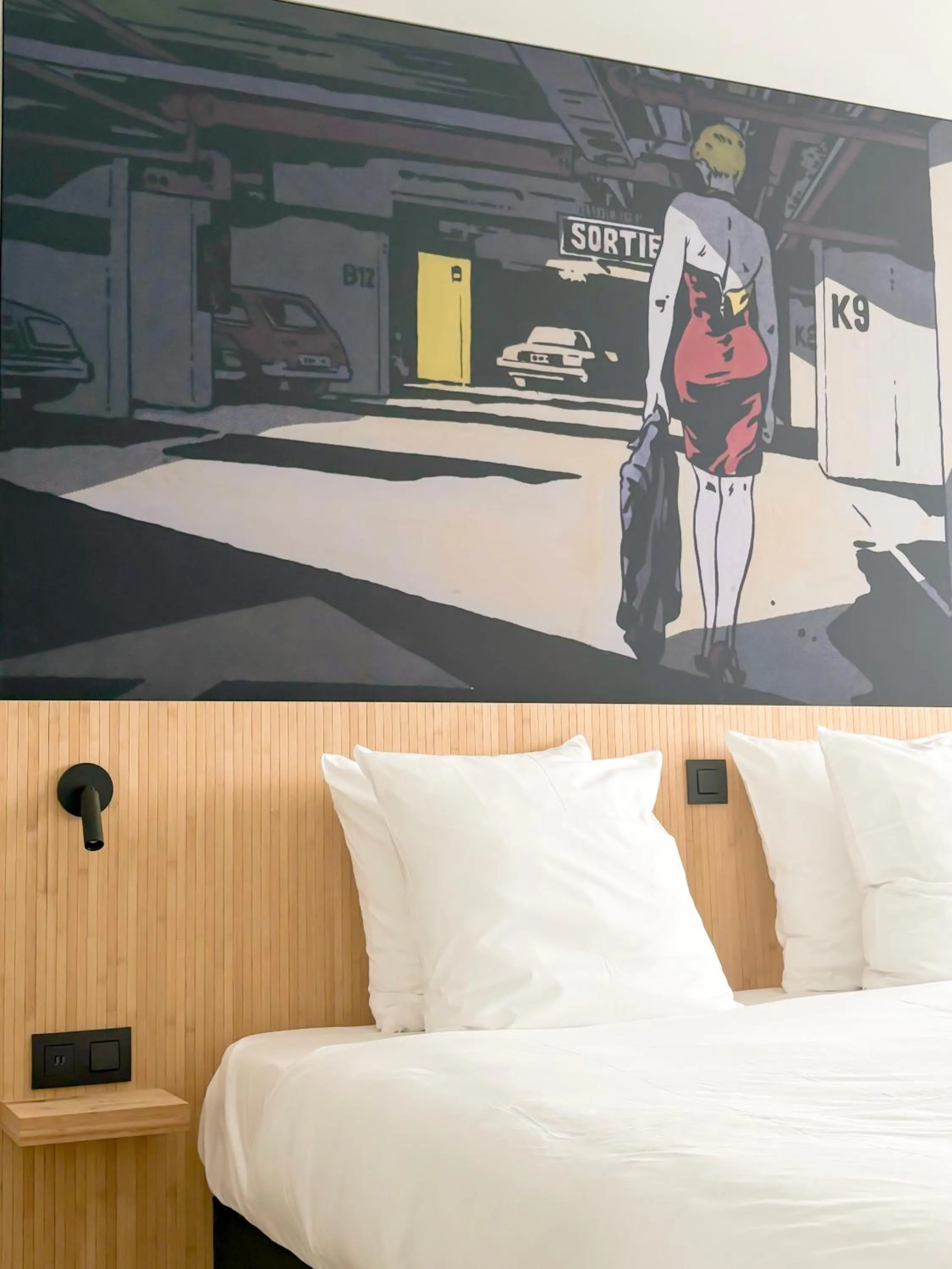 Bed in Comic Art Hotel