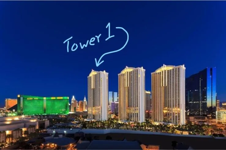 Property building in MGM Signature Towers, Balcony Suite, Strip View - NO RESORT FEES!