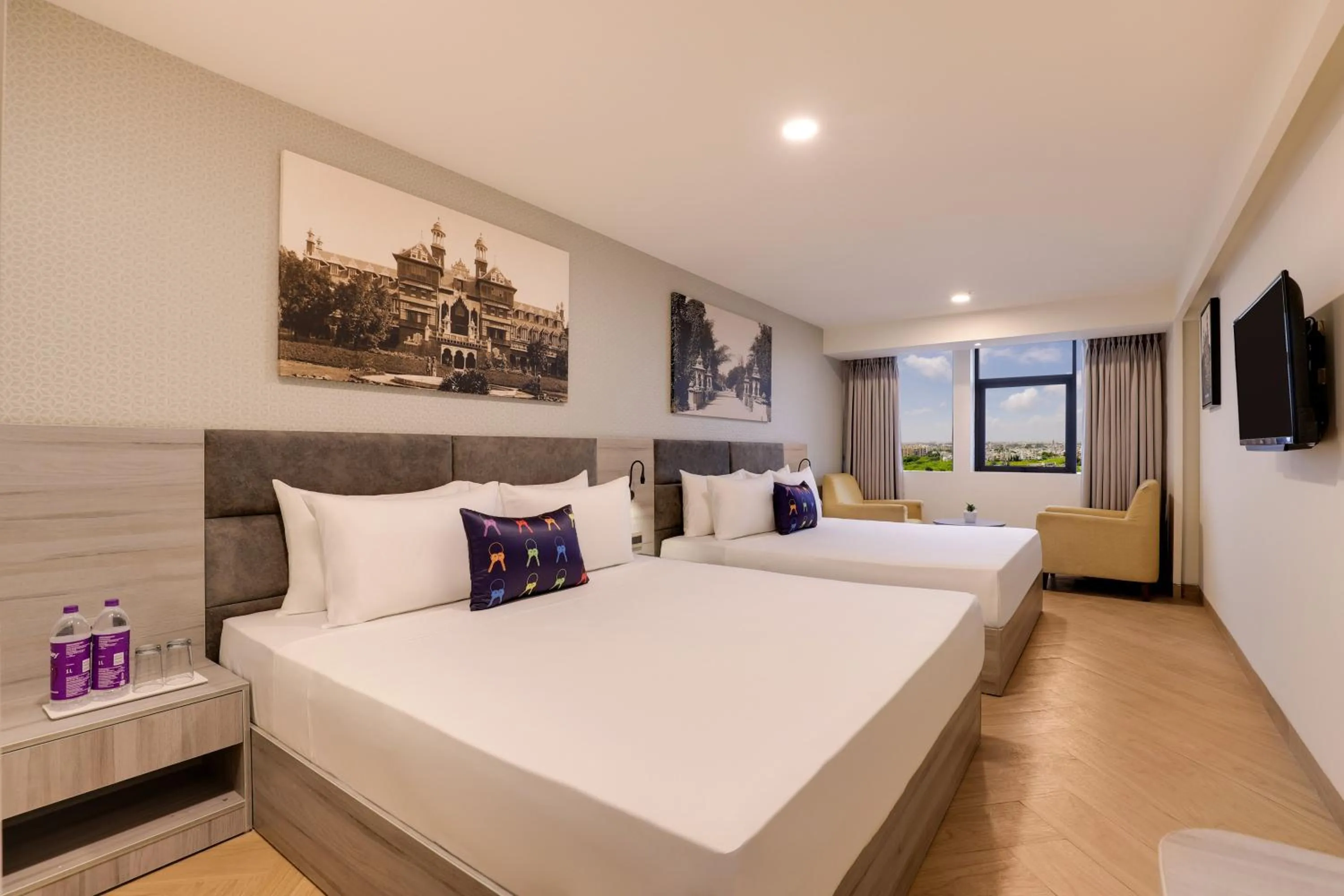 Bedroom, Bed in Keys Lite by Lemon Tree Hotels, Vadodara