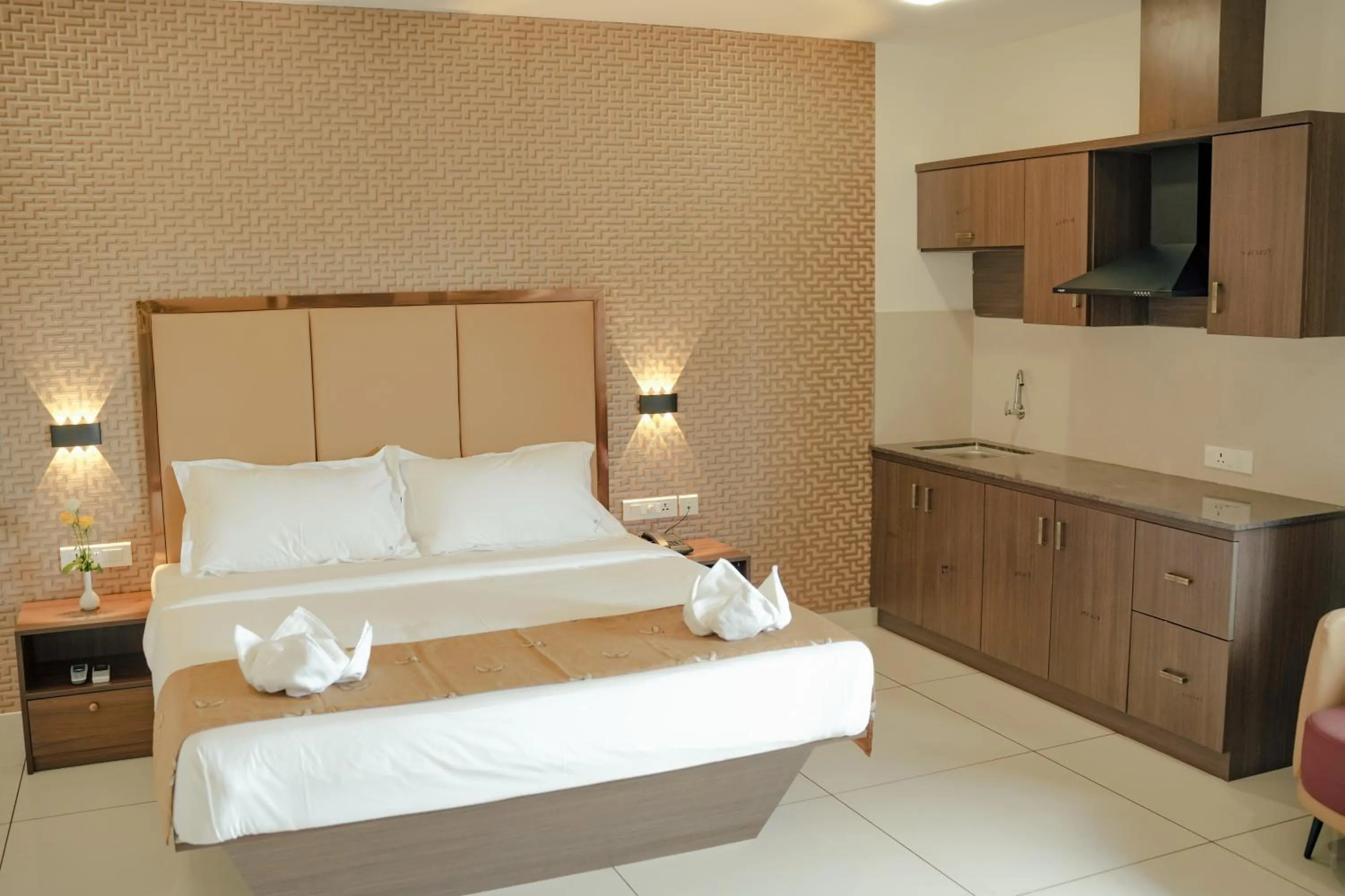 Bed in ESQUINA RESIDENCY