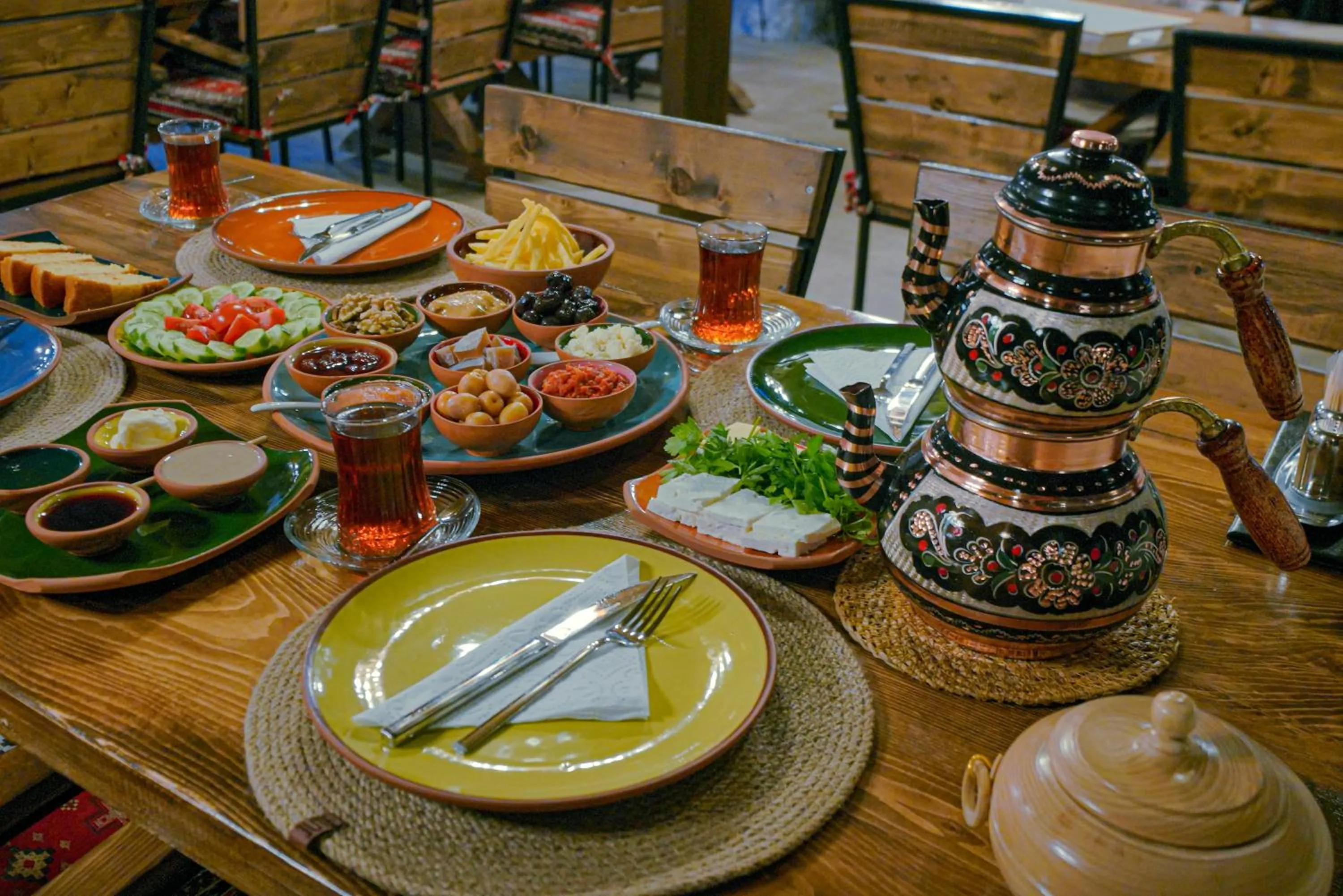 Food and drinks in Babili Cappadocia Cave