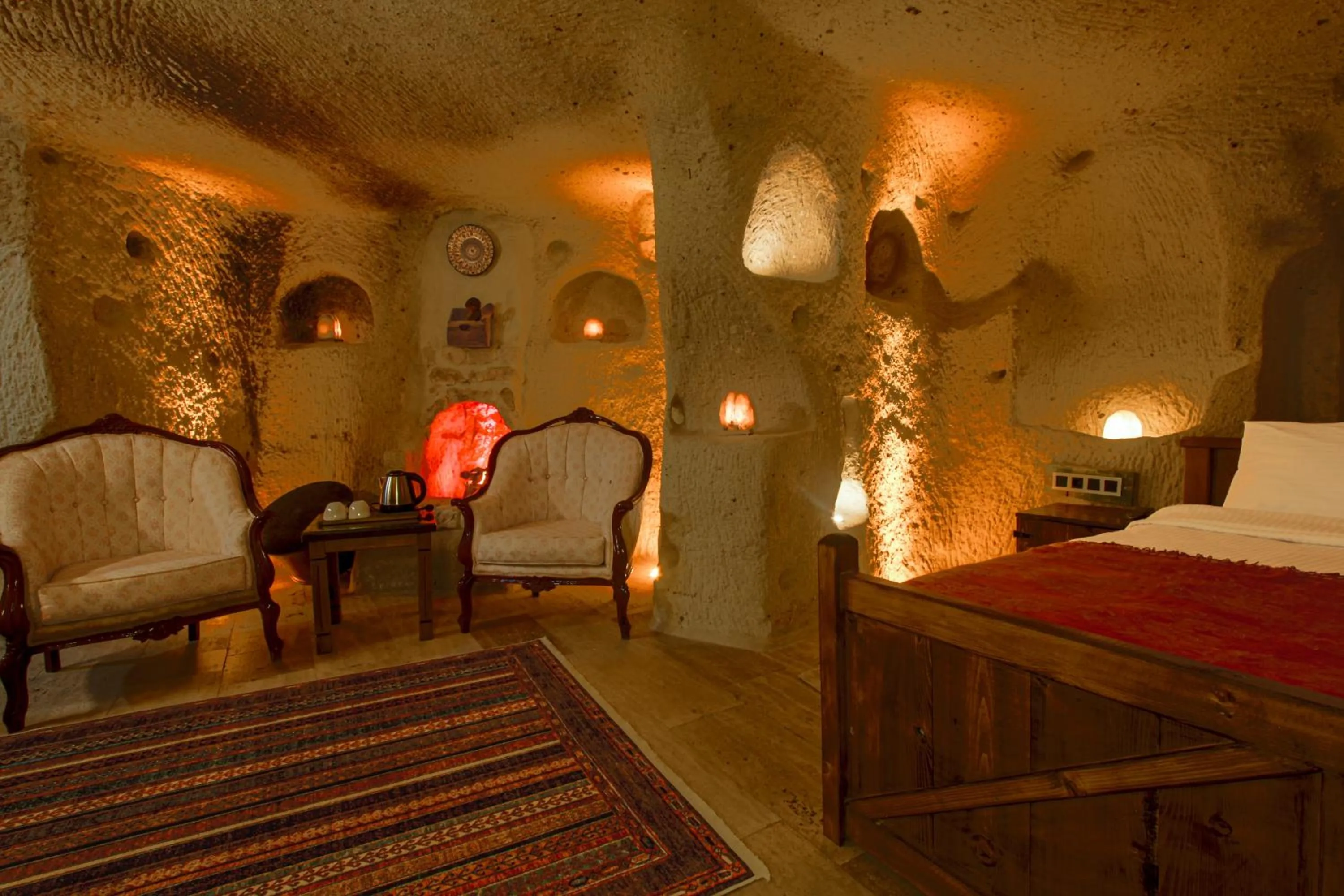 Seating area in Babili Cappadocia Cave