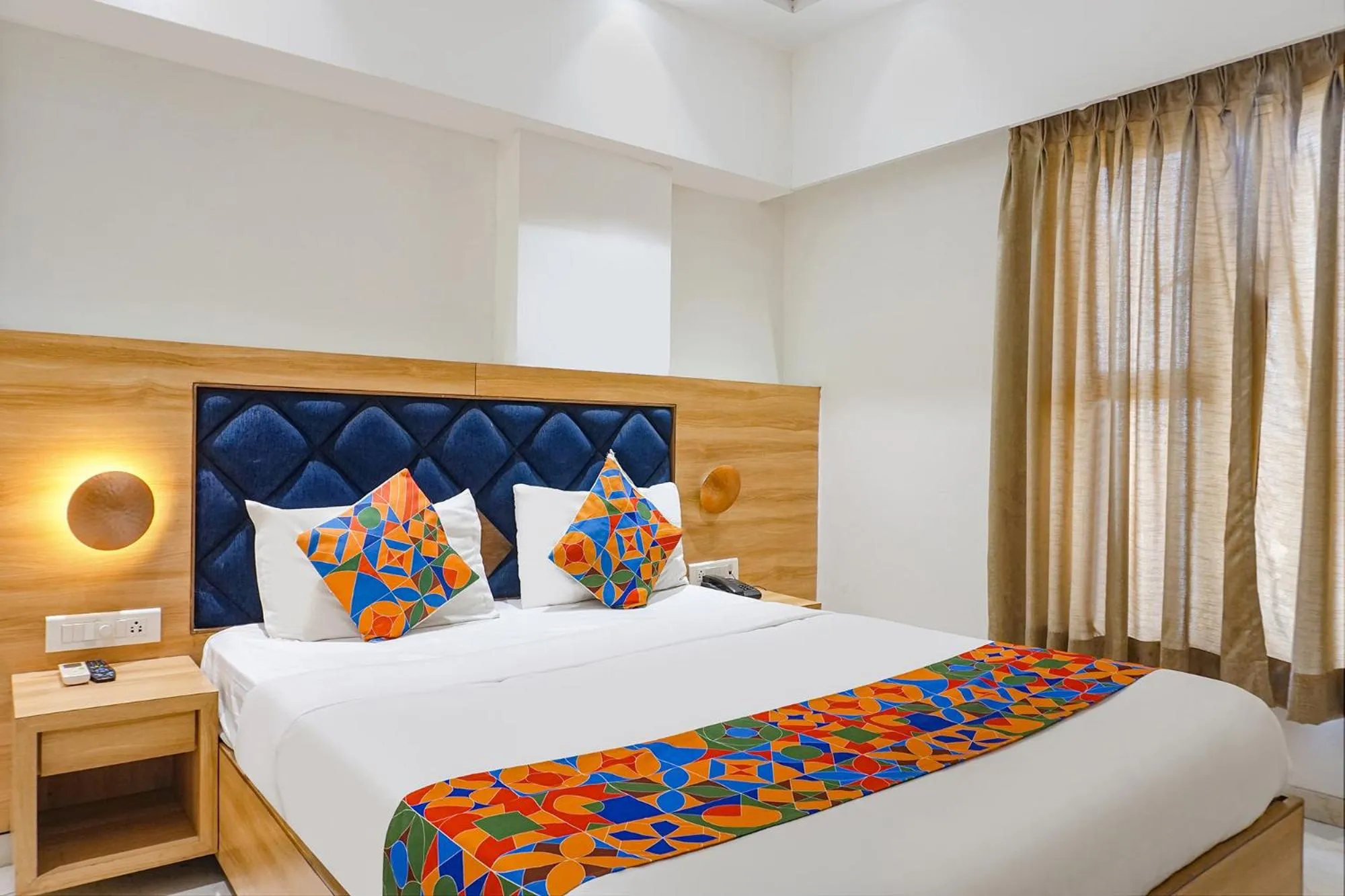 Bed in FabHotel Pancharatna Regency - Nr Medicover Hospital