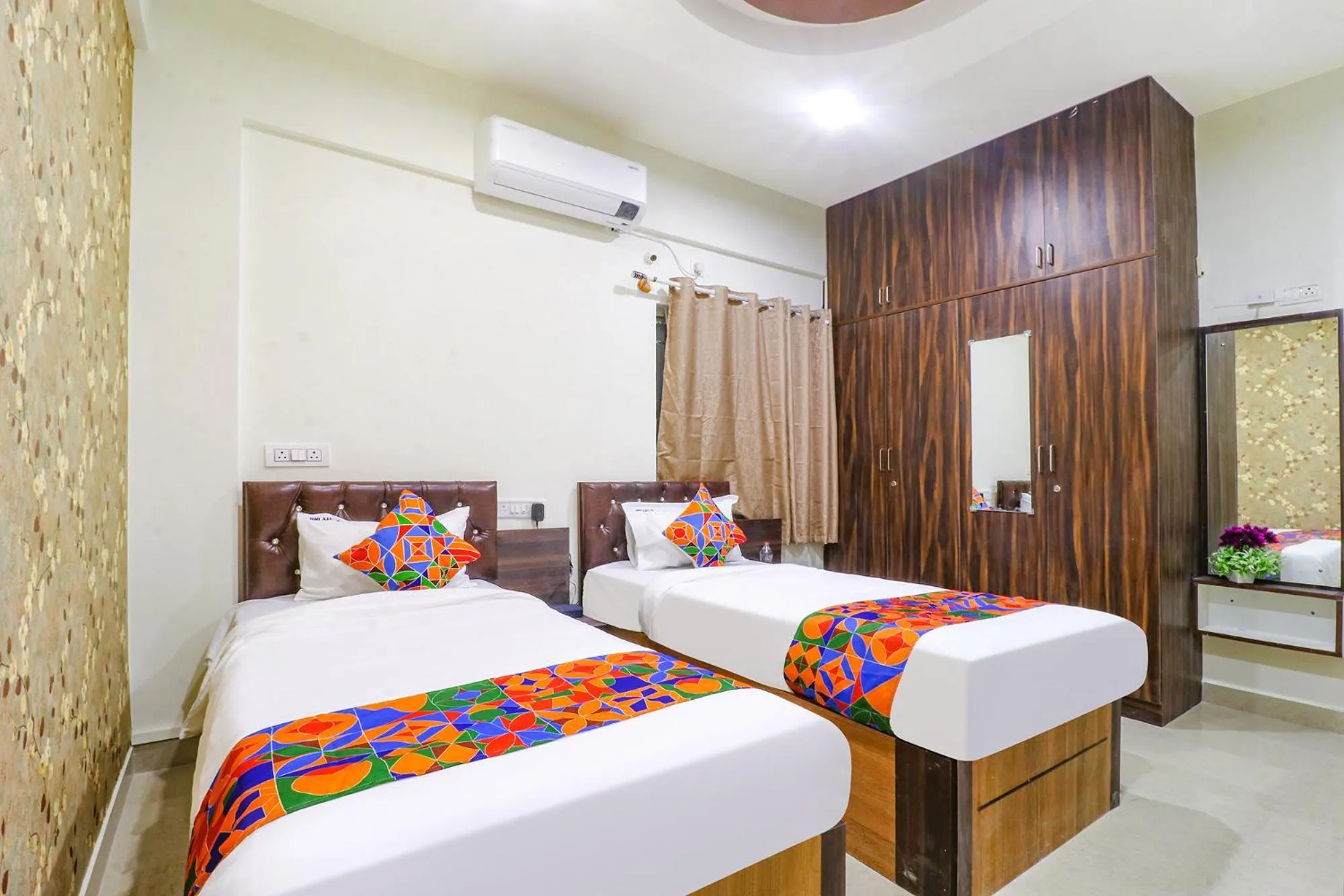 Photo of the whole room, Bed in FabHotel E City Inn - 3 Km from Infosys Campus