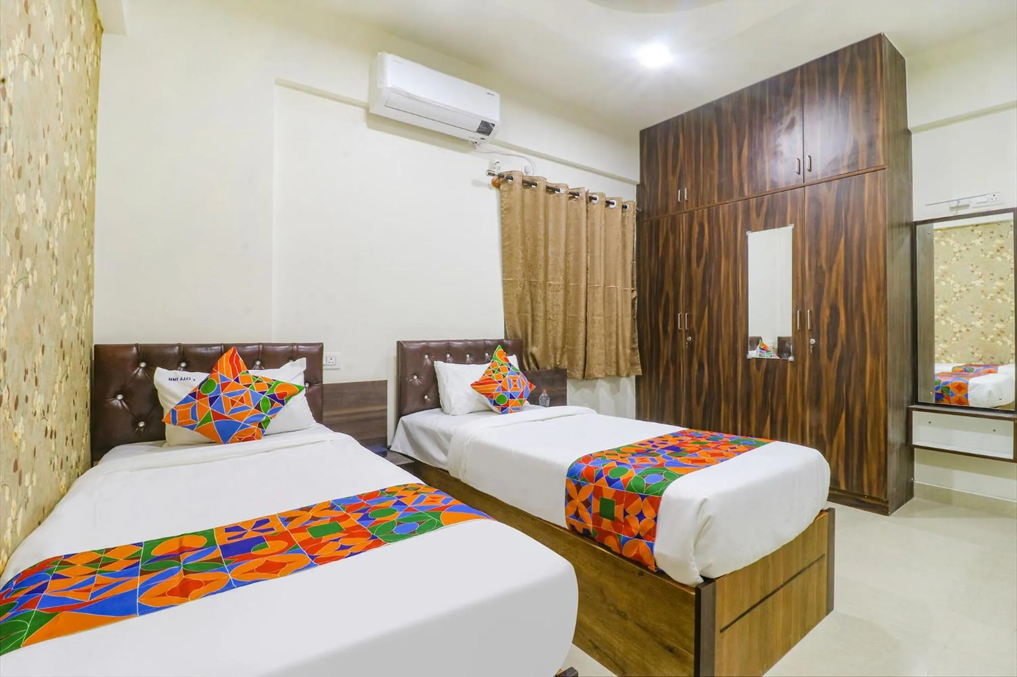 Photo of the whole room, Bed in FabHotel E City Inn - 3 Km from Infosys Campus