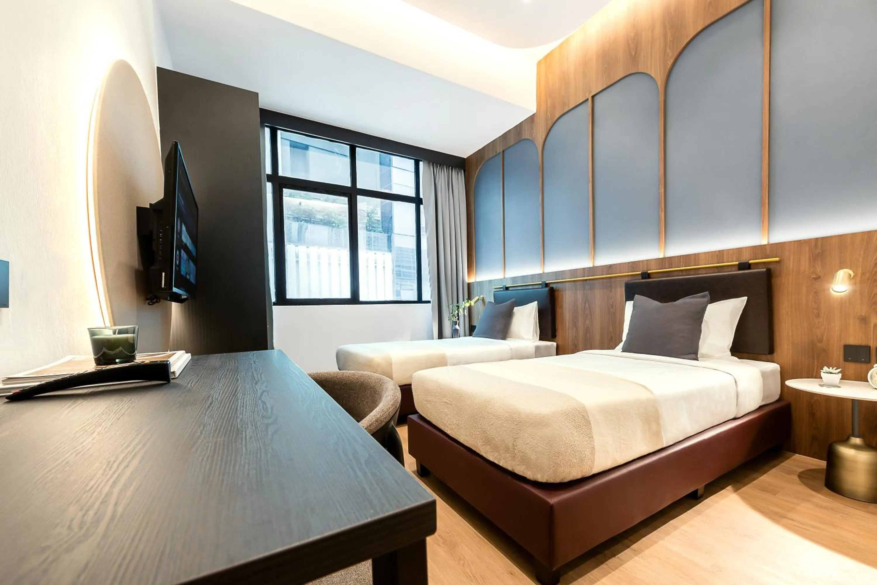 Bedroom, Bed in Owen House by Habyt