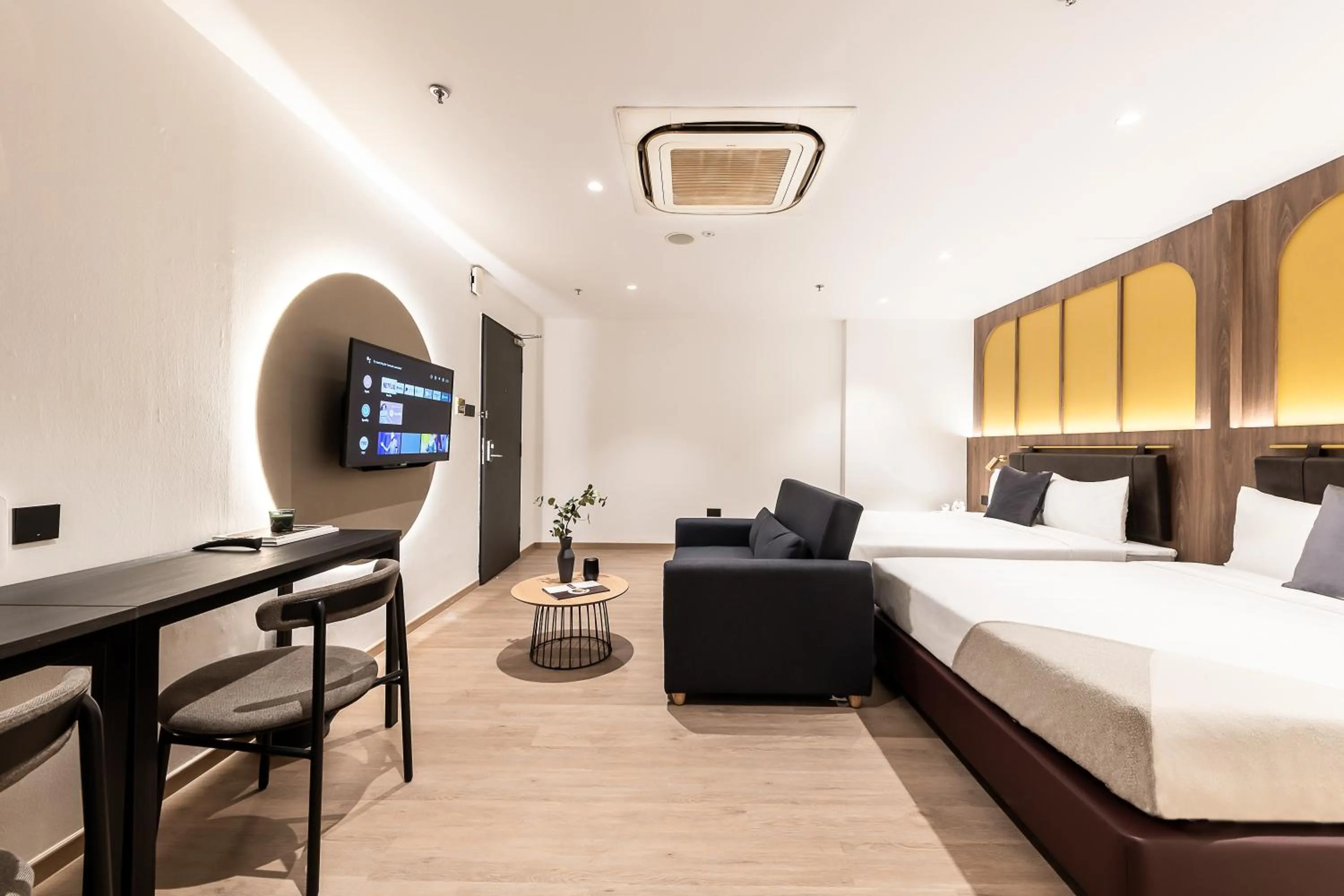 Bedroom, Bed in Owen House by Habyt