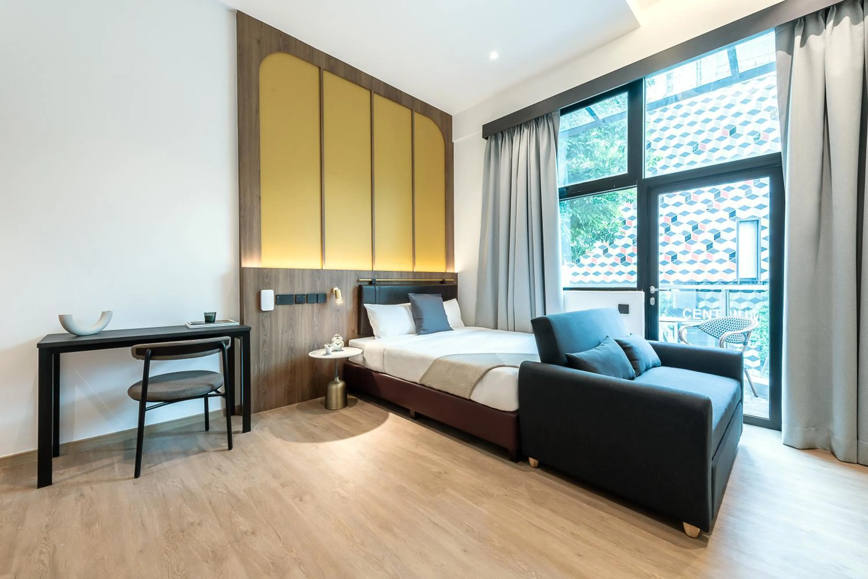 Bedroom, Bed in Owen House by Habyt