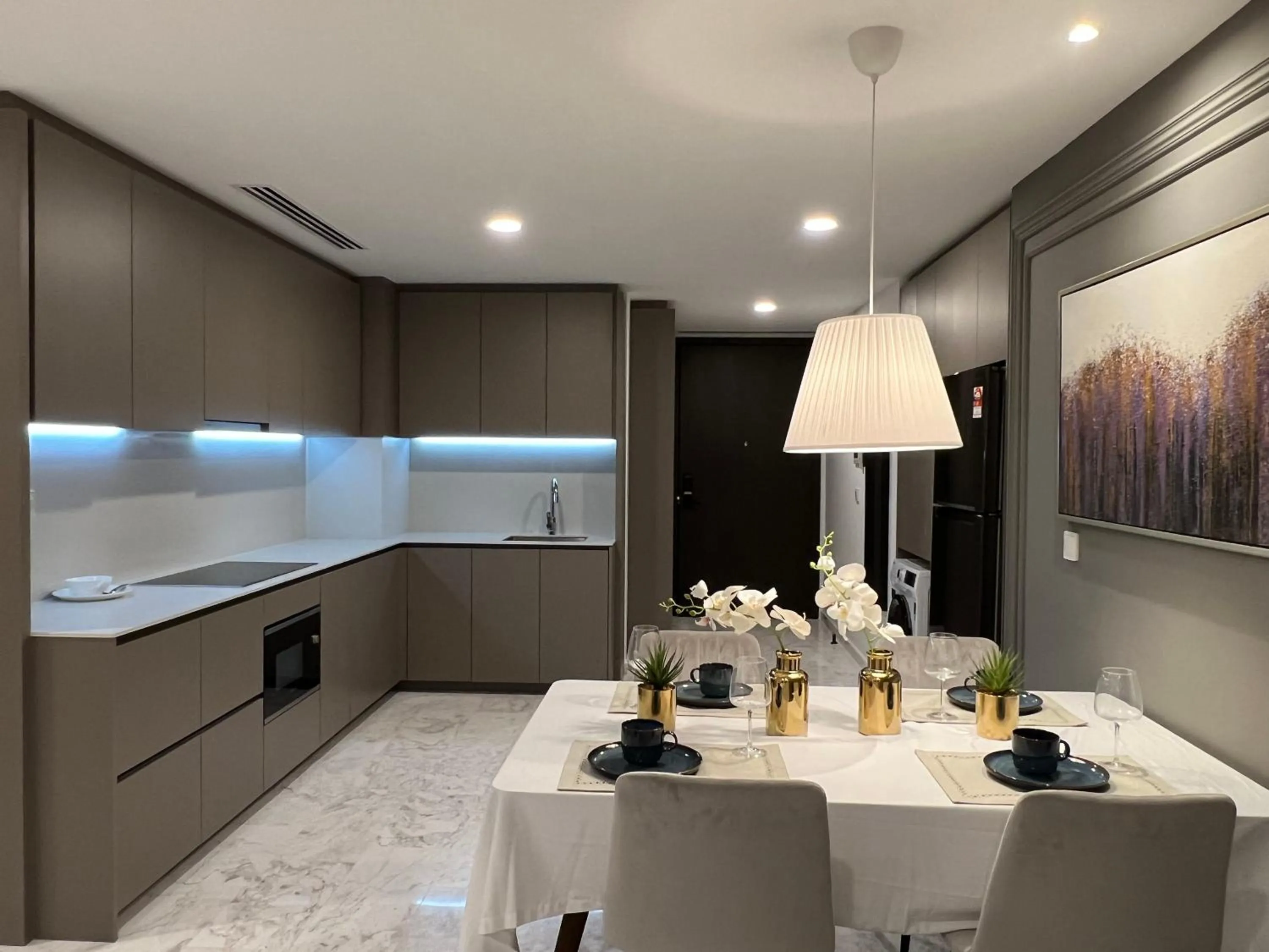 Kitchen or kitchenette in Eaton Residences KLCC by WSD