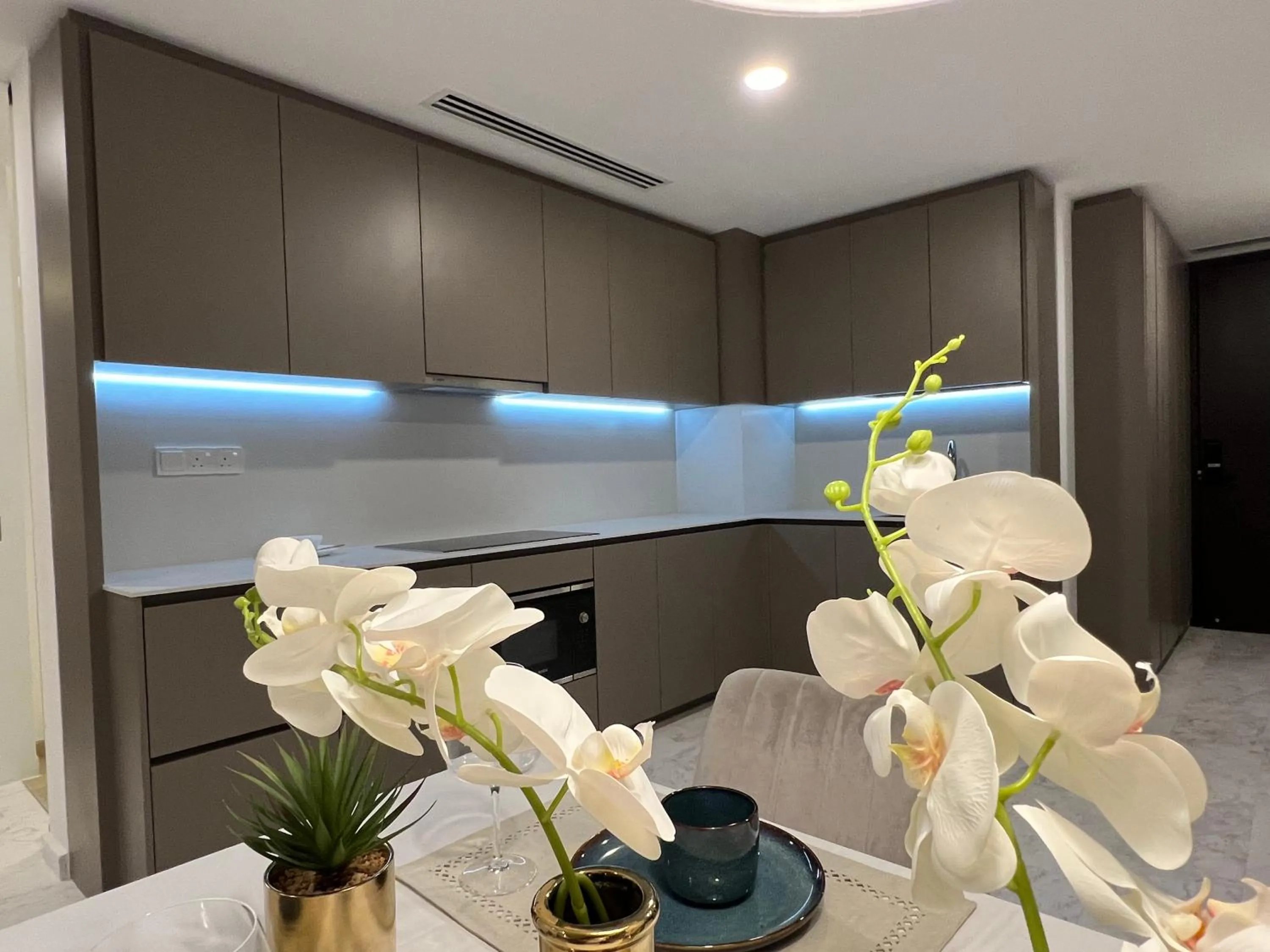 Kitchen or kitchenette in Eaton Residences KLCC by WSD