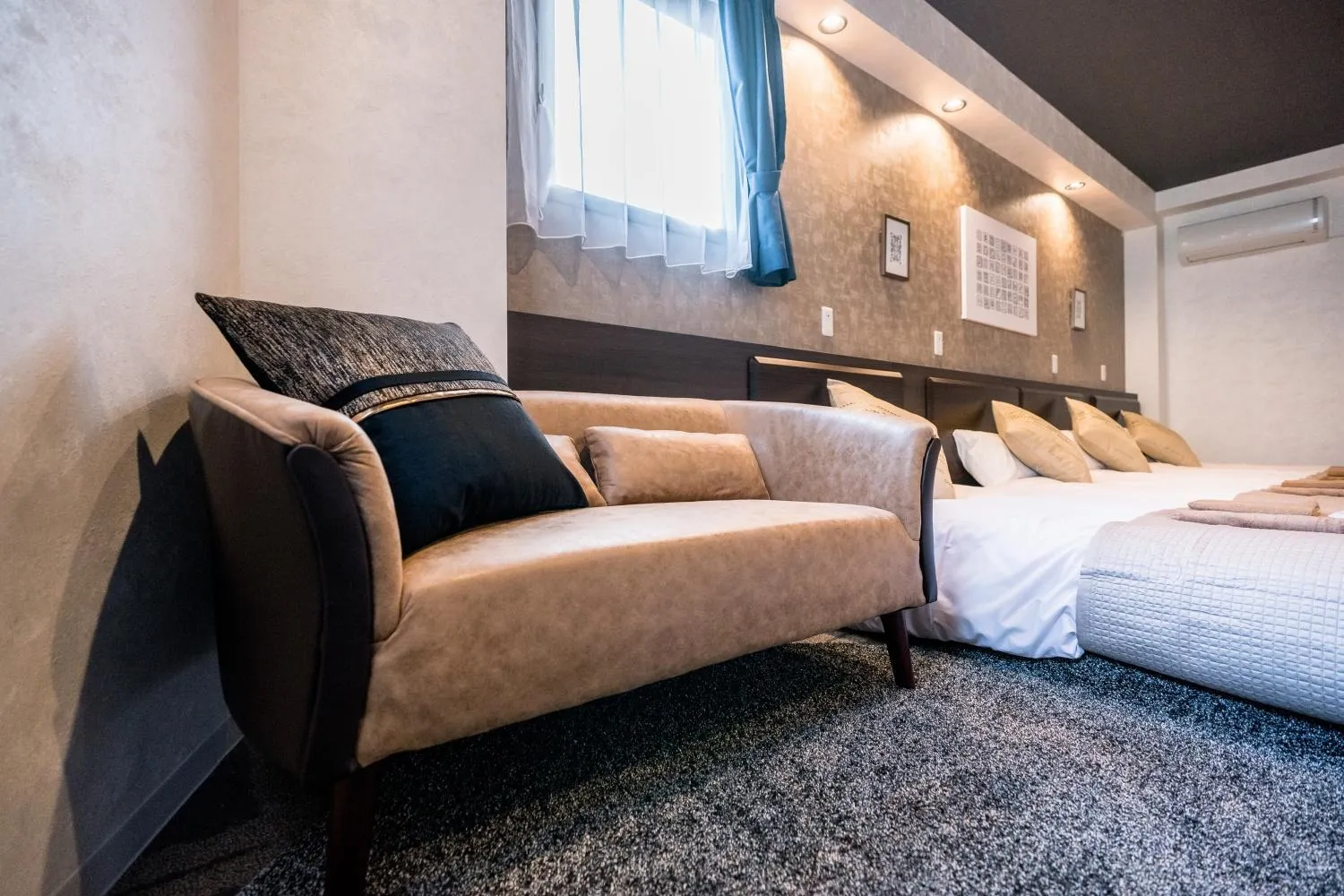 Seating area, Bed in UCHI Asakusabashi