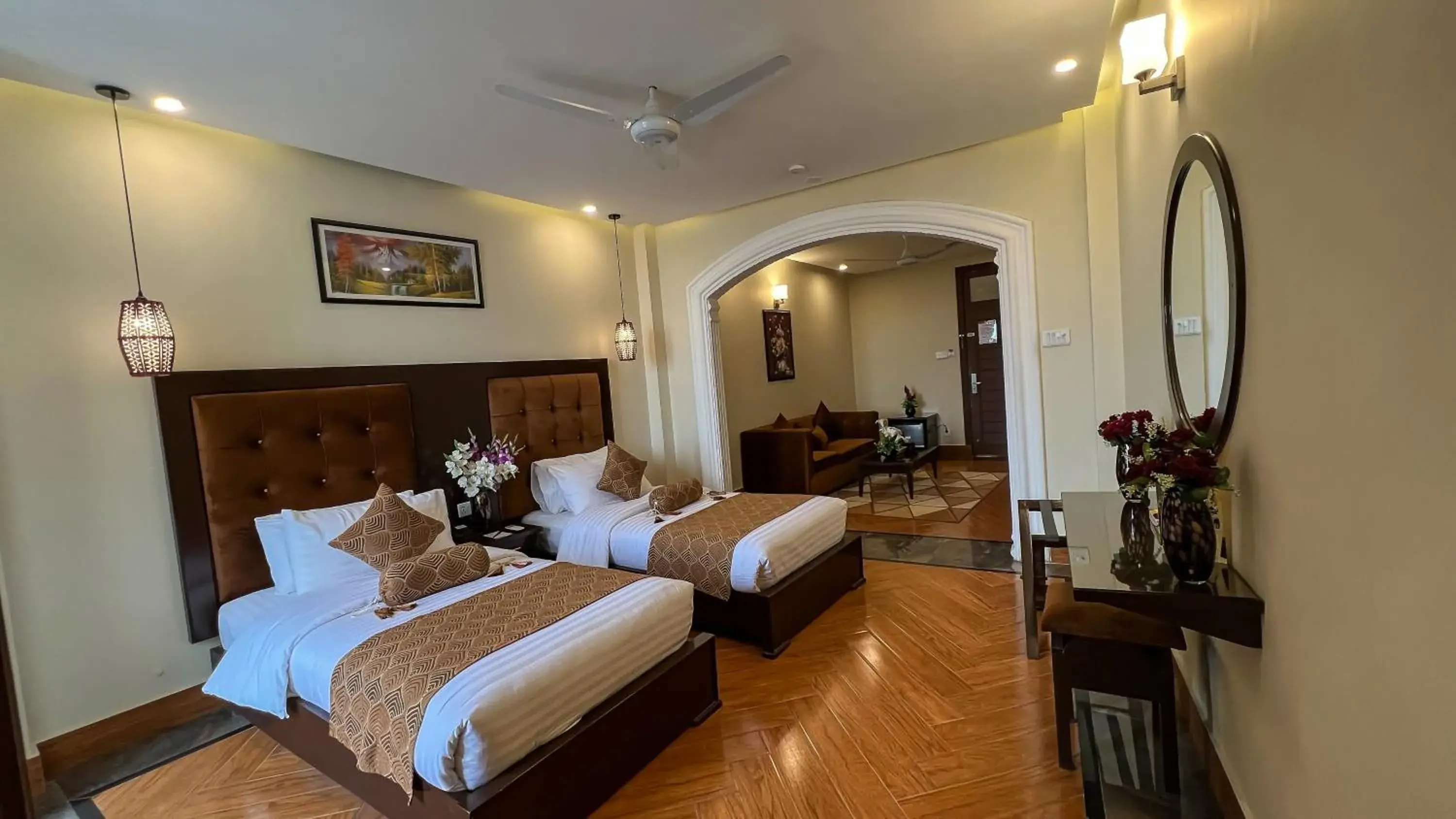 Twin Room with Mountain View in Hotel One Swat Twin Room with Mountain View in Hotel One Swat