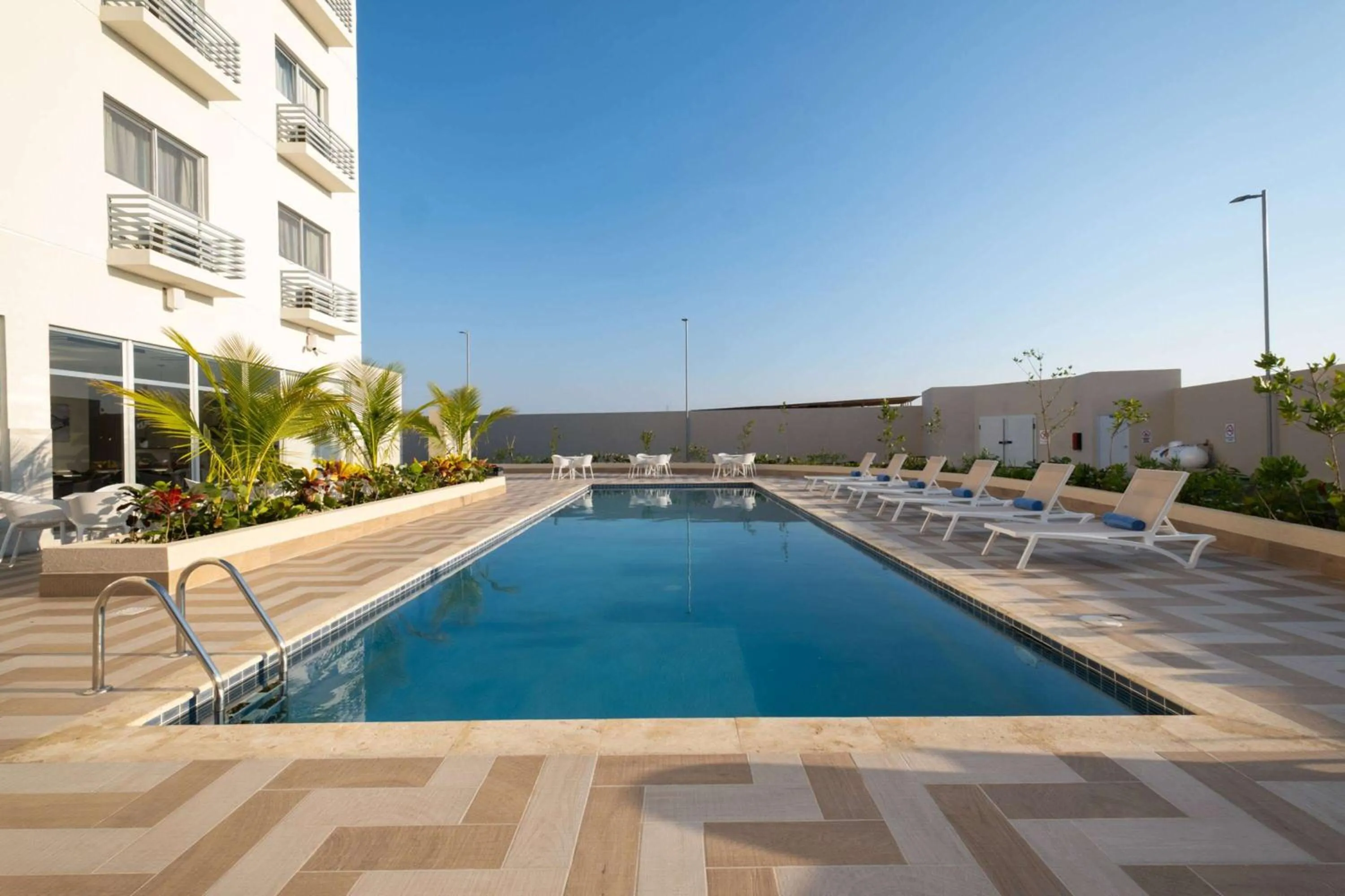 Pool view in Super 8 by Wyndham Manzanillo