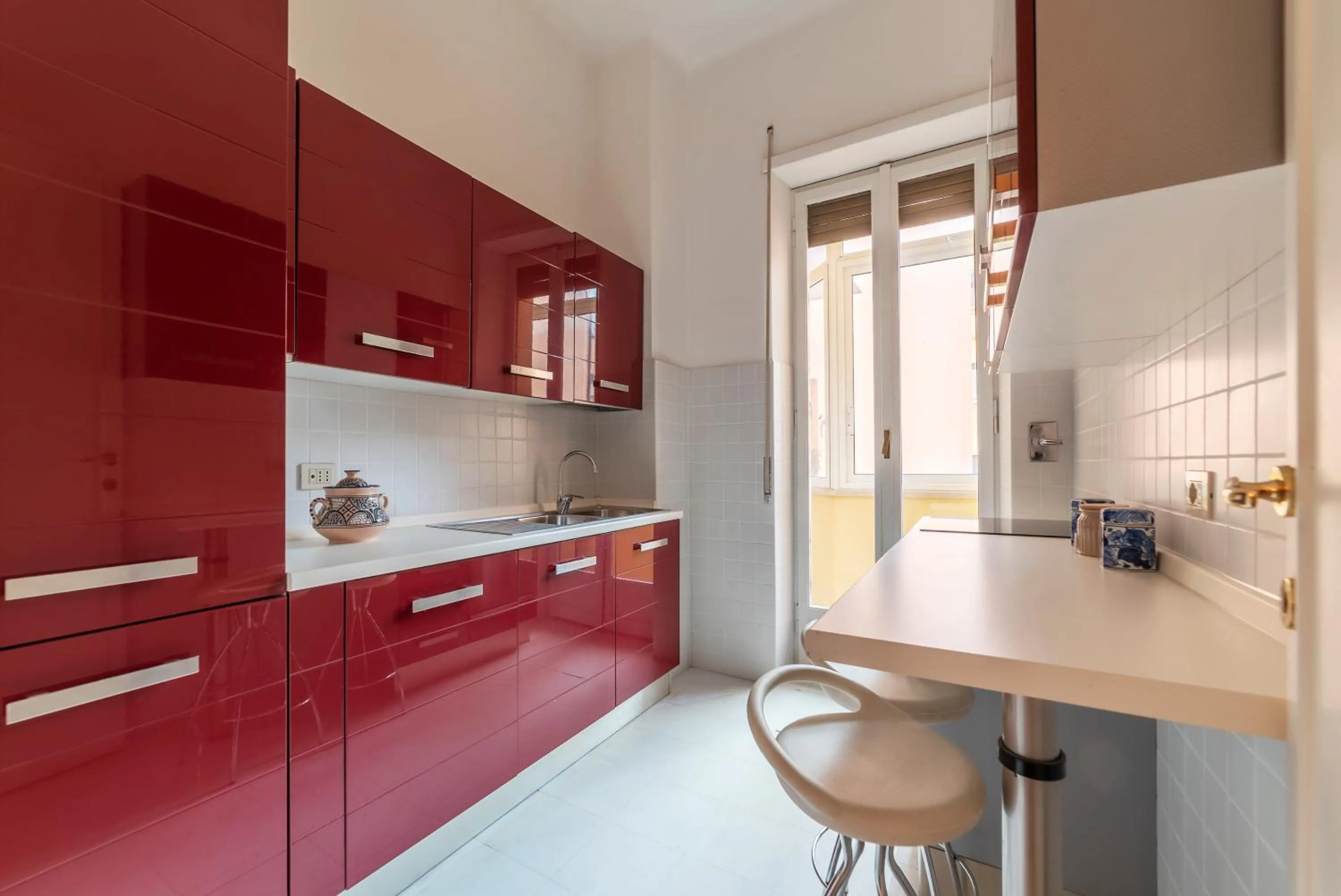 Kitchen or kitchenette in GuestHost - Piazza Mazzini & Stadio Olimpico Apartment