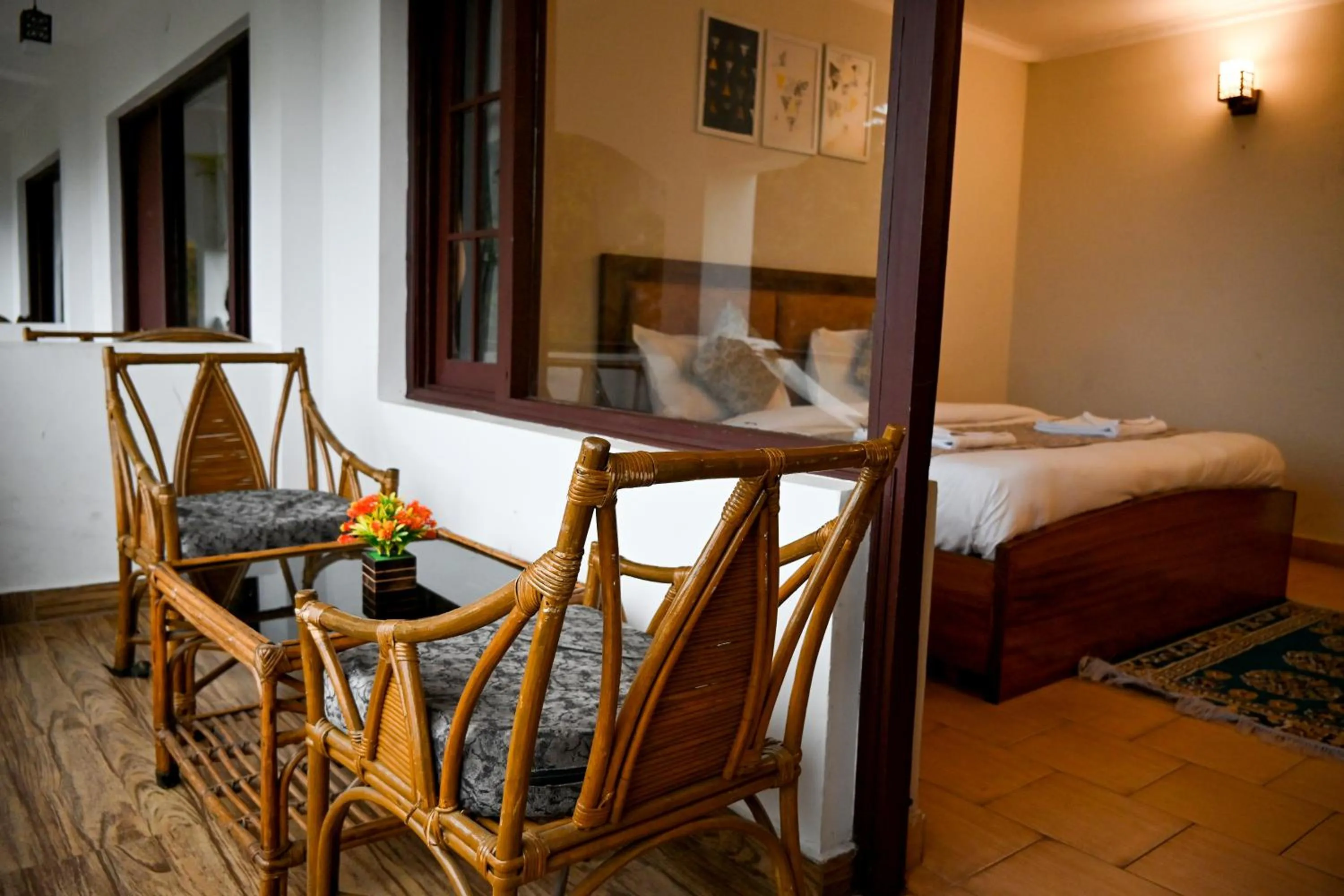 Coffee/tea facilities, Bed in Kumaon Roop Resort Near Neem Karoli Temple