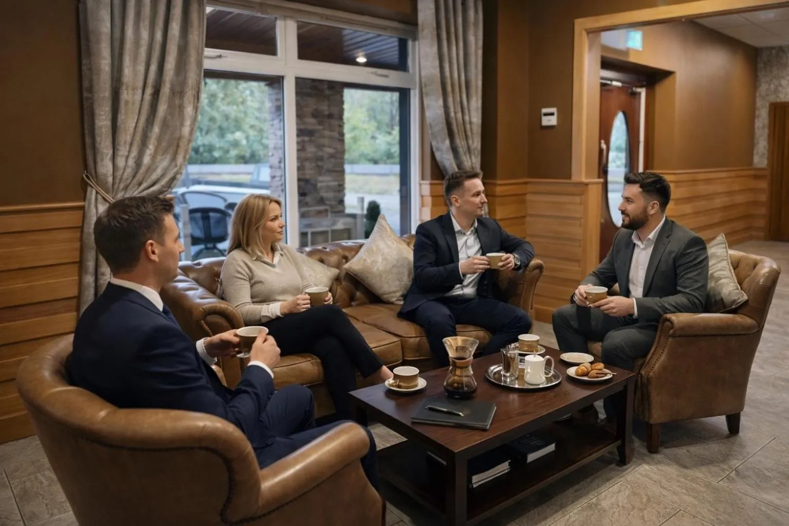 People in The Hedges Hotel