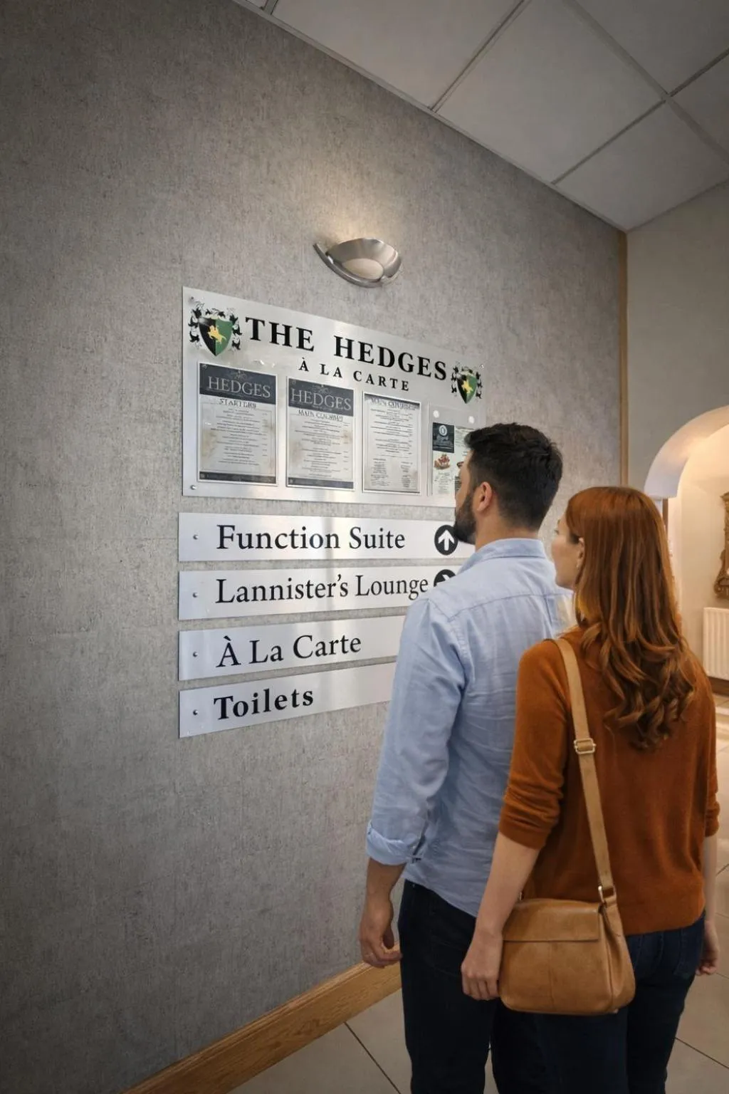 People in The Hedges Hotel