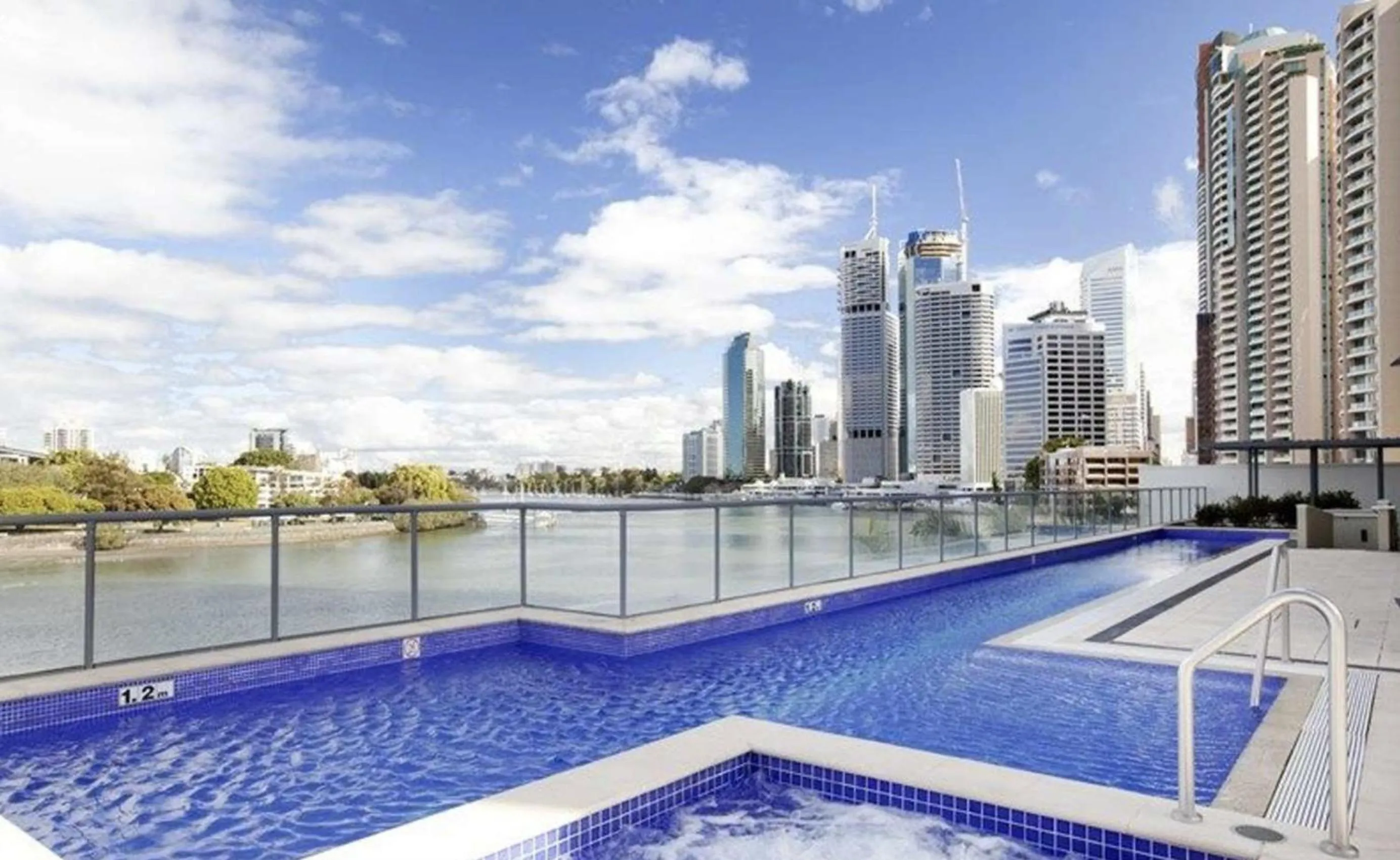 Swimming pool in AAB Apartments