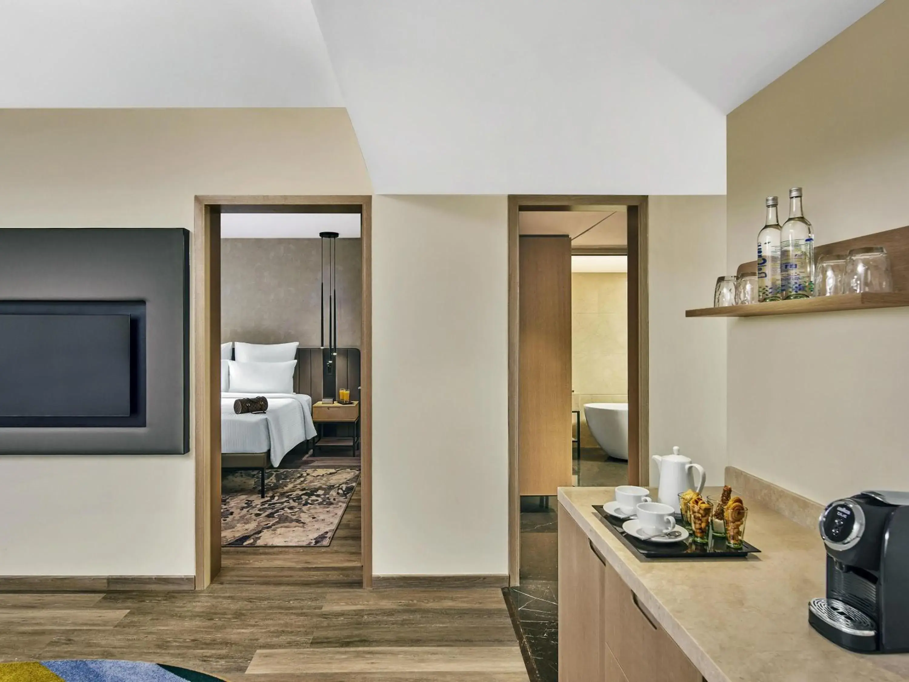 Superior Suite King Bed with Living room, with Cocktail Hours & Short Eats in Novotel Mumbai International Airport Superior Suite King Bed with Living room, with Cocktail Hours & Short Eats in Novotel Mumbai International Airport