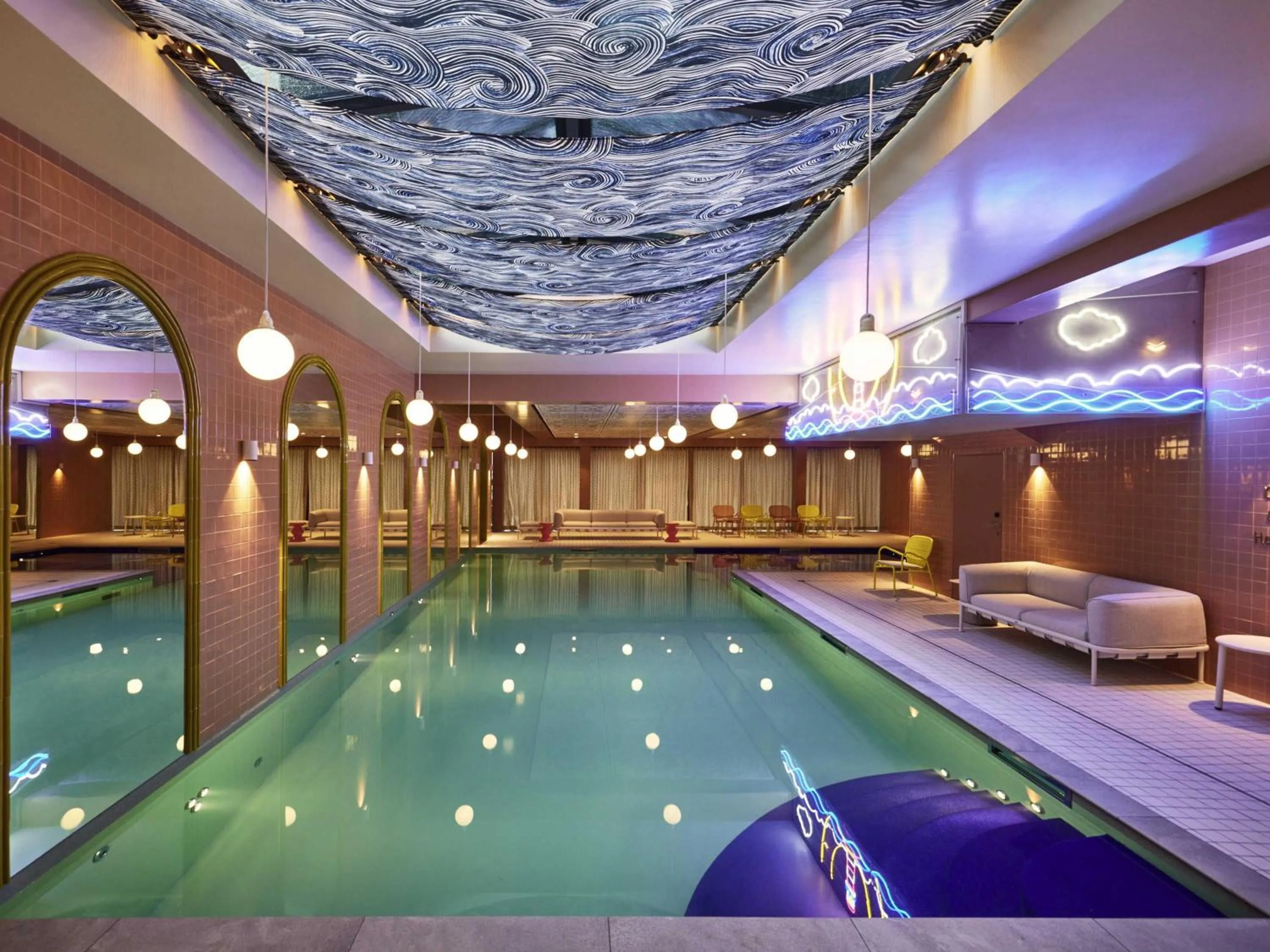 Pool view in Mama Shelter Rennes