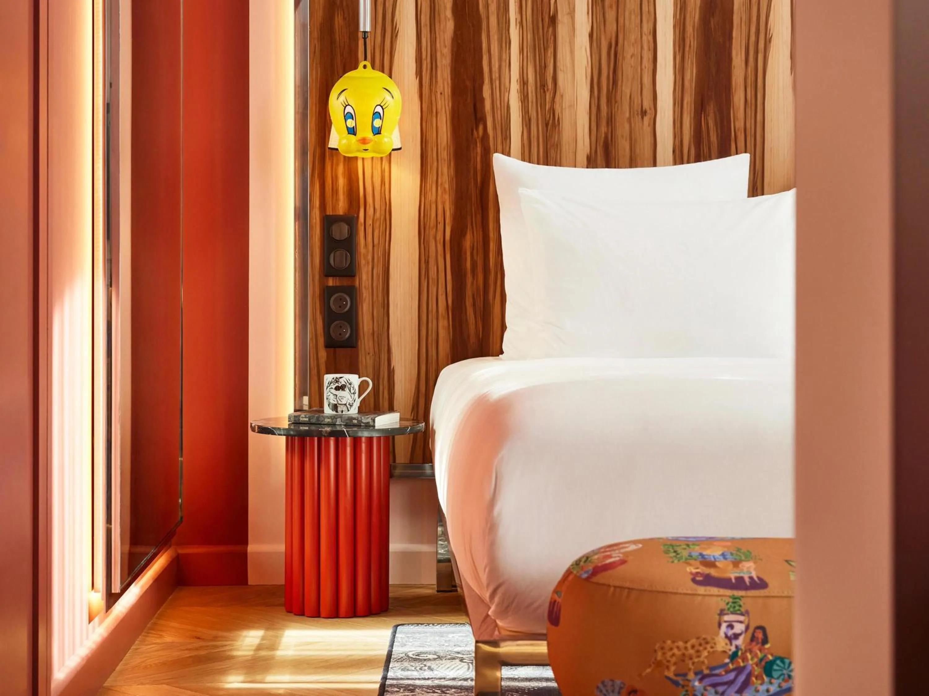 Bedroom, Bed in Mama Shelter Rennes