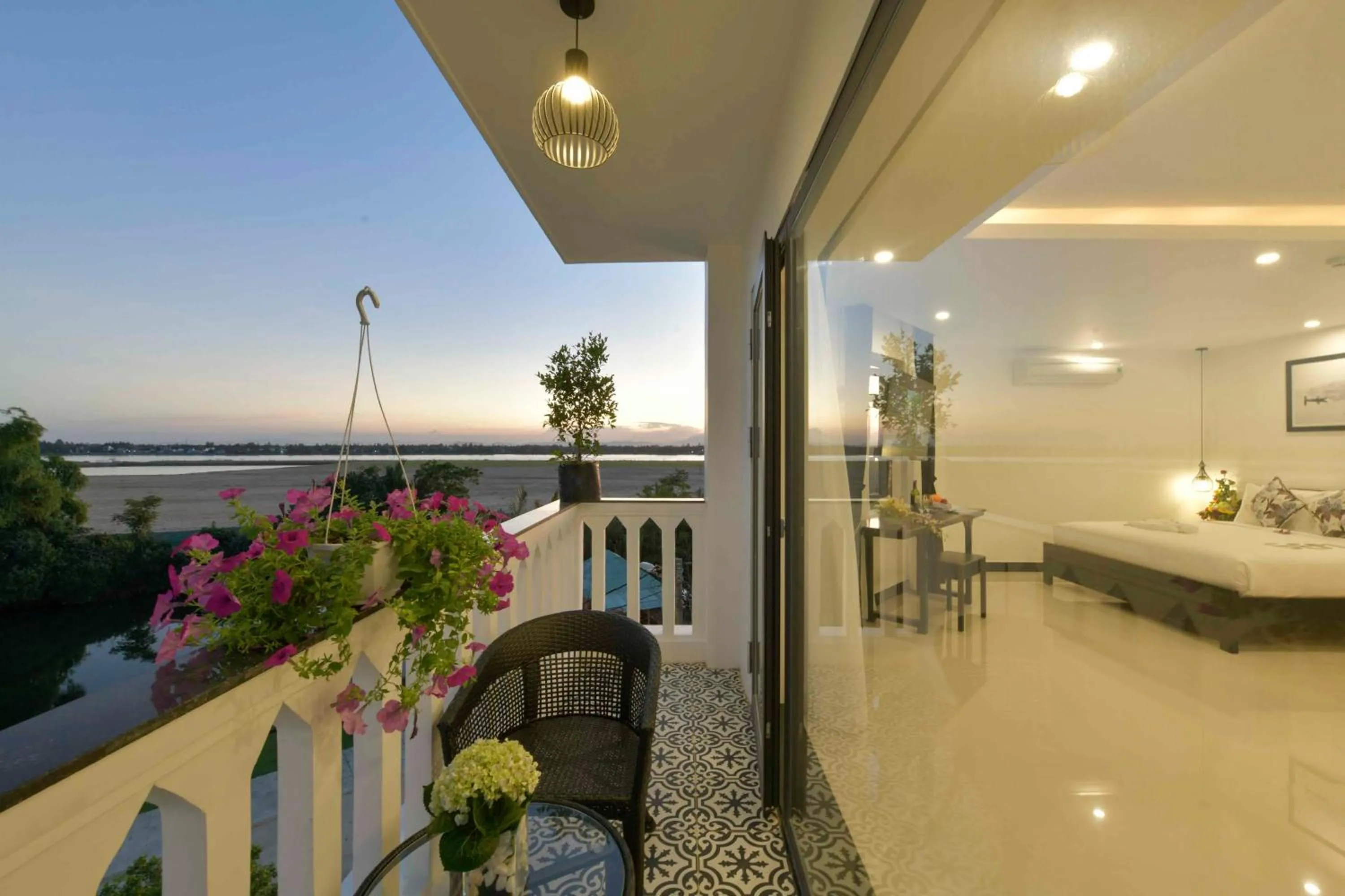 View (from property/room), Bed in Gem Riverside Hotel Hoi An